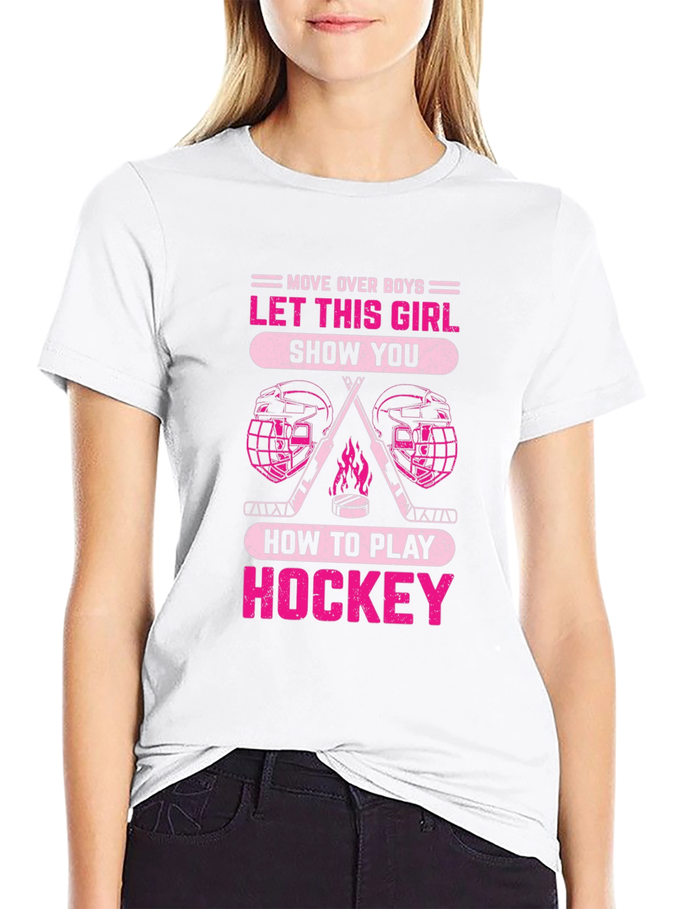 Girls Hockey T-Shirt - Move Over Boys!