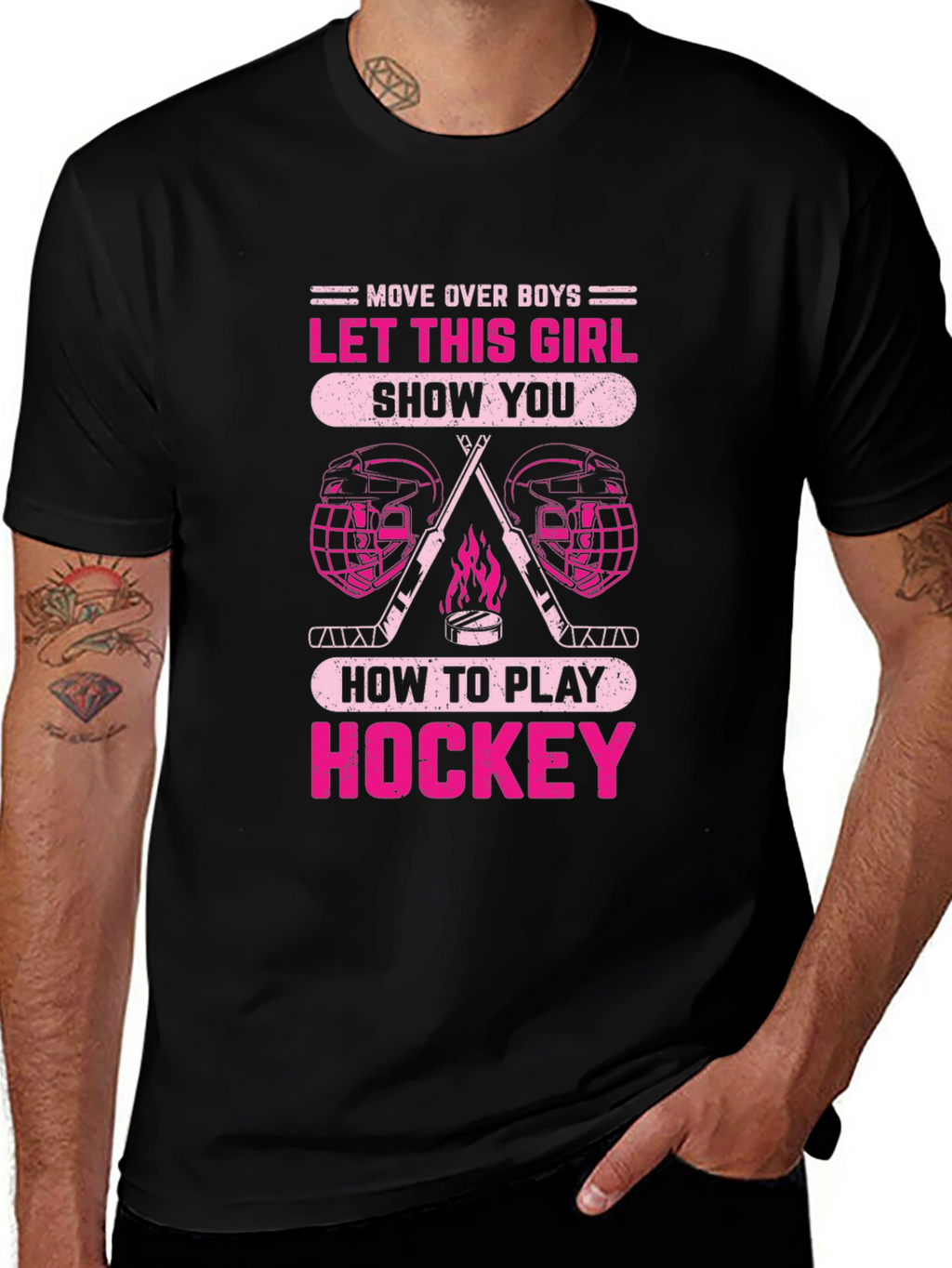 Girls Hockey T-Shirt - Move Over Boys!