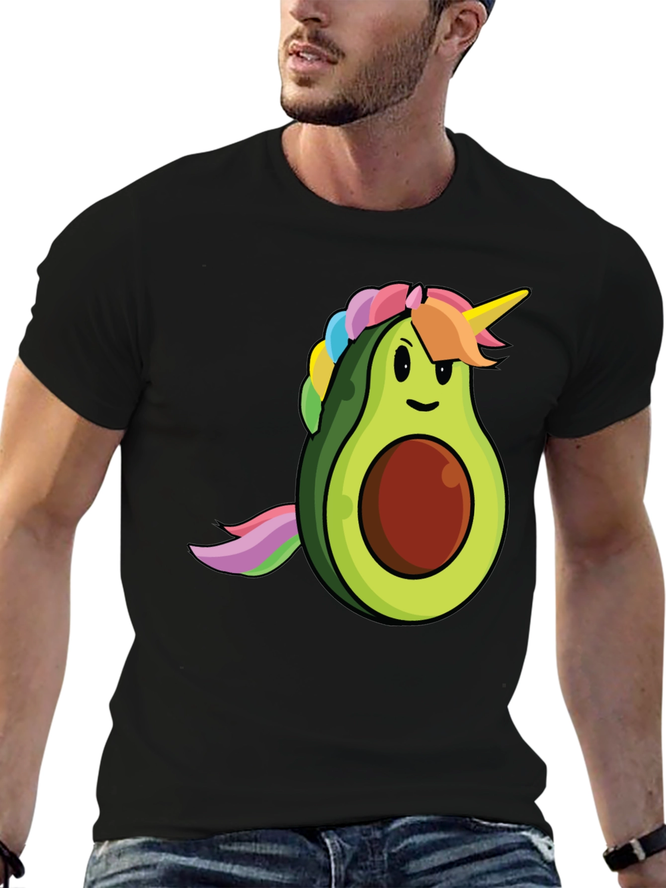 Avocado Unicorn Graphic Tee - Fun Novelty T-Shirt
