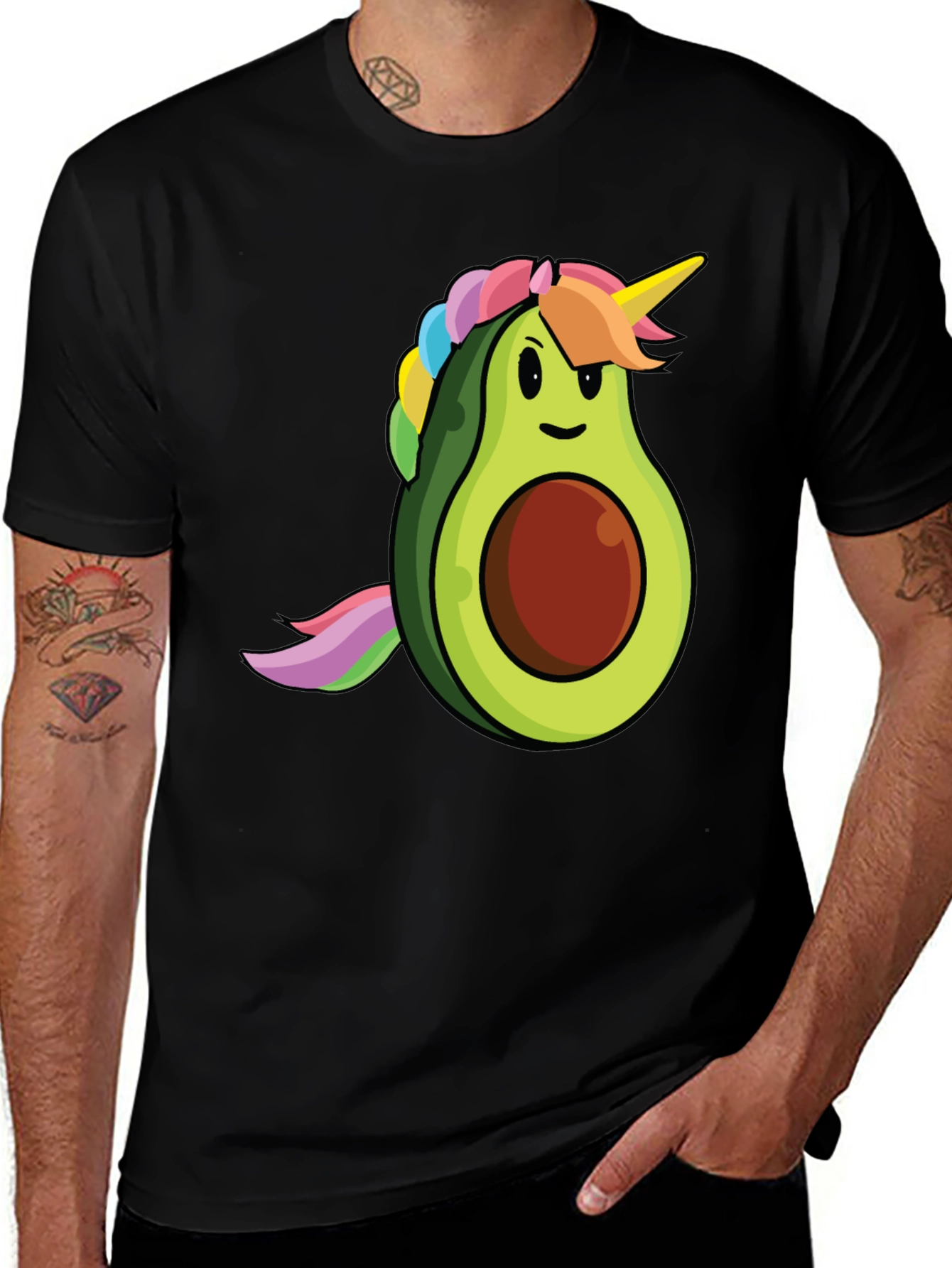 Avocado Unicorn Graphic Tee - Fun Novelty T-Shirt