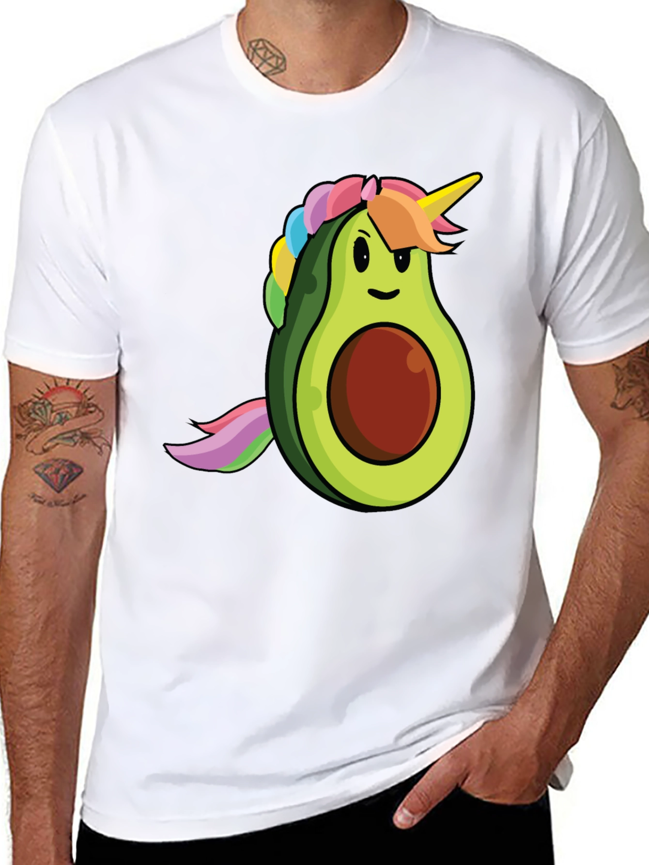 Avocado Unicorn Graphic Tee - Fun Novelty T-Shirt