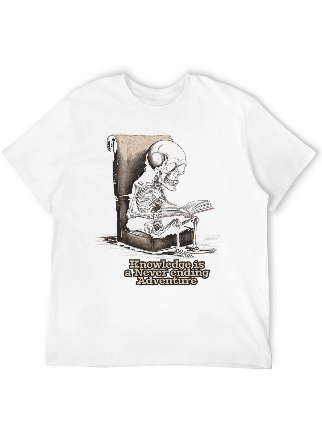 Skeleton Reading T-Shirt - Knowledge Adventure Tee