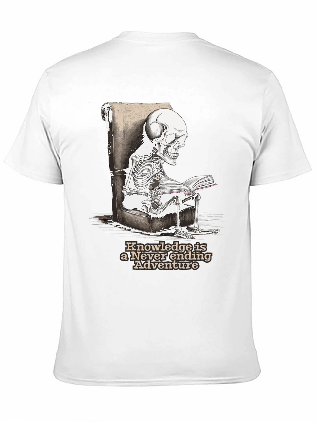 Skeleton Reading T-Shirt - Knowledge Adventure Tee