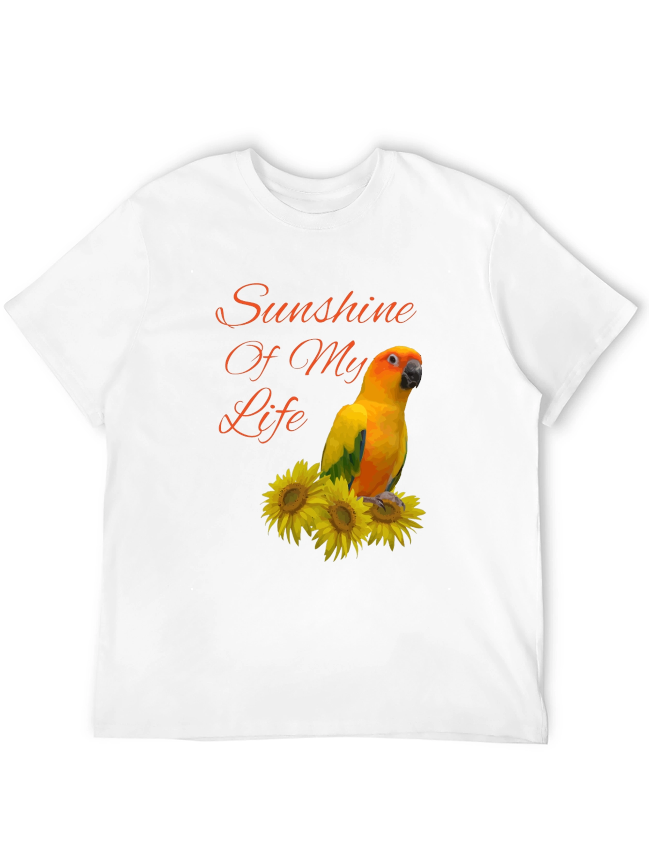 Sunshine Parrot Graphic Tee - Unisex Black T-Shirt