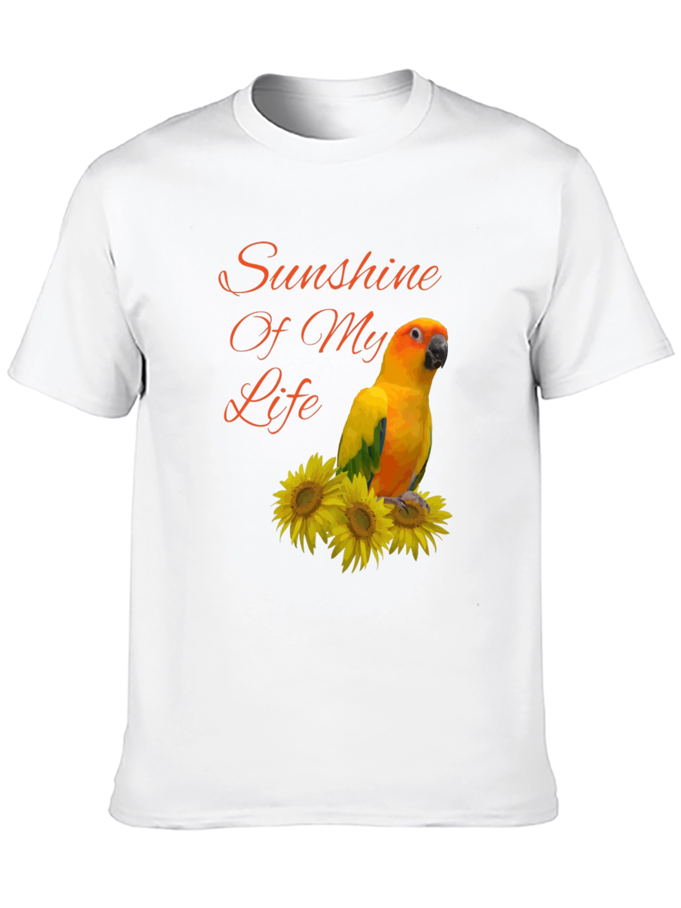 Sunshine Parrot Graphic Tee - Unisex Black T-Shirt