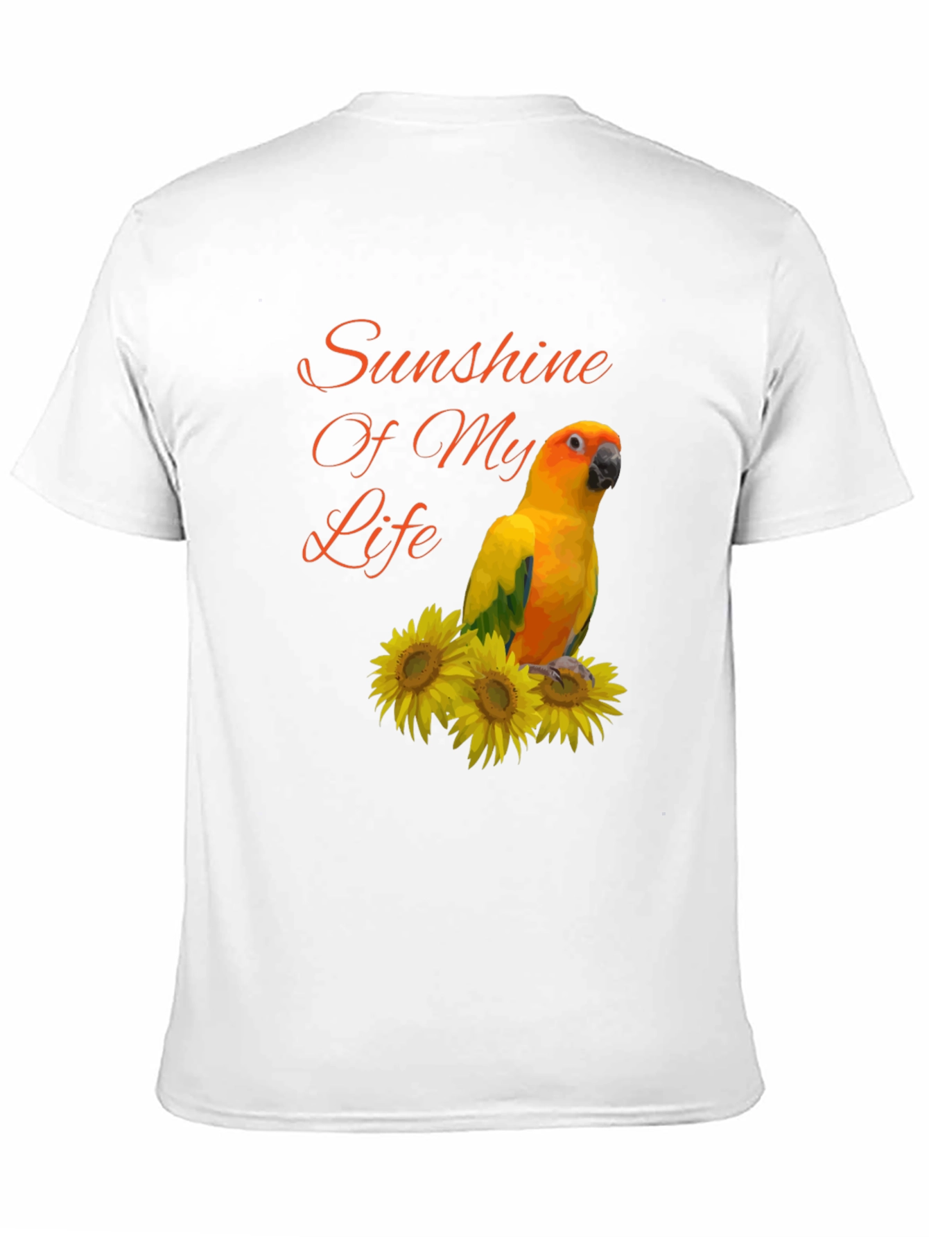 Sunshine Parrot Graphic Tee - Unisex Black T-Shirt
