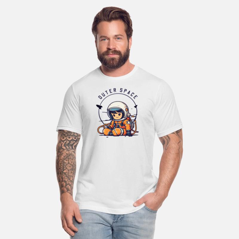 Orange and Black Astronaut Illustrative Outer Spac