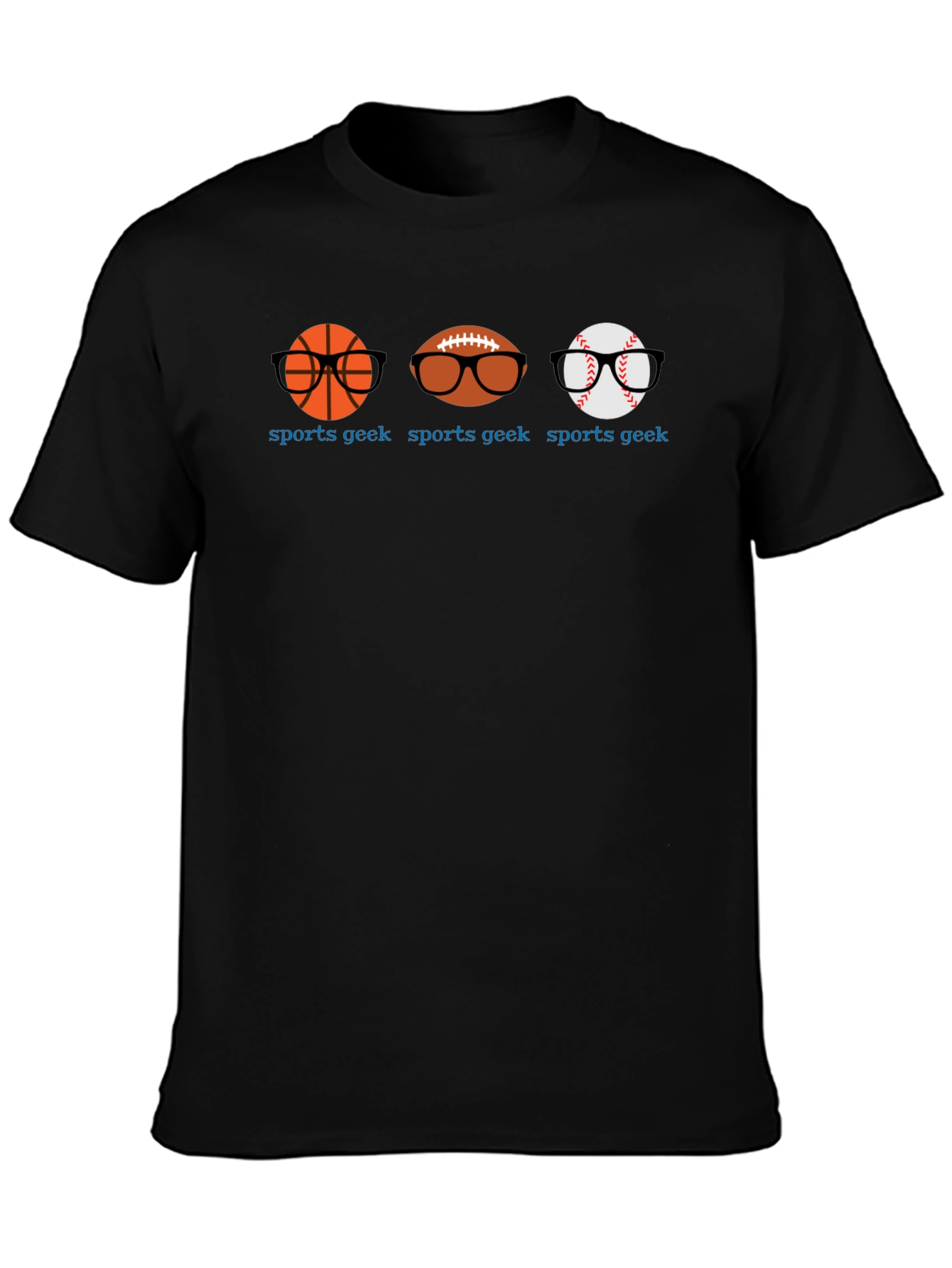 Sports Geek T-Shirt: Basketball Football Baseball Tee
