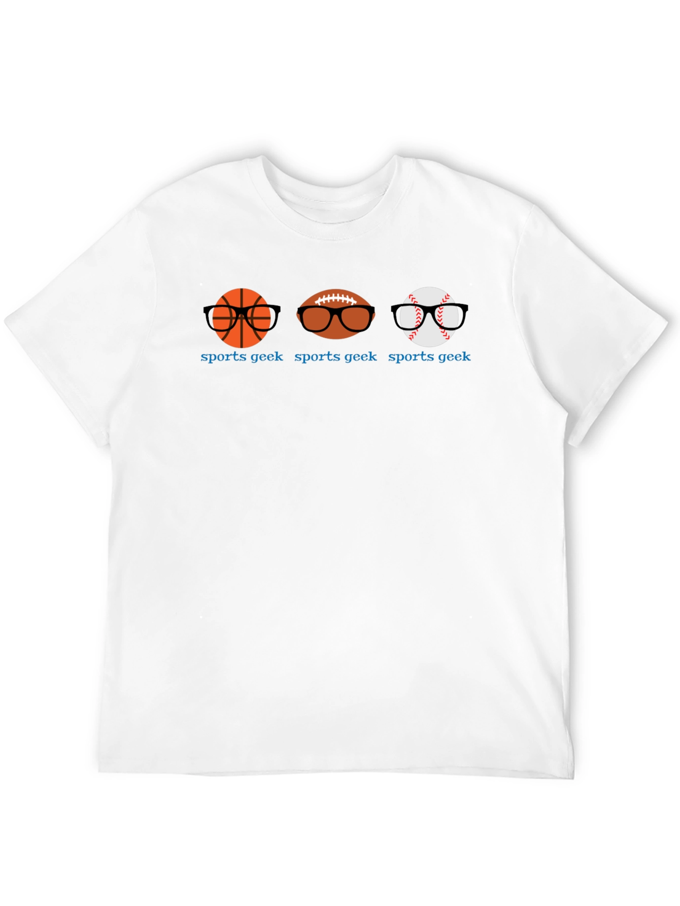 Sports Geek T-Shirt: Basketball Football Baseball Tee