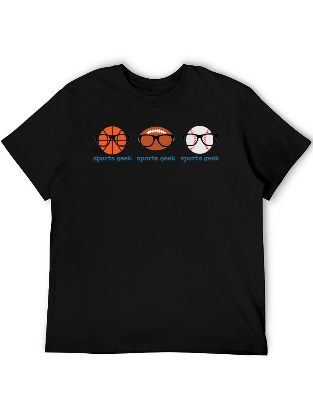 Sports Geek T-Shirt: Basketball Football Baseball Tee