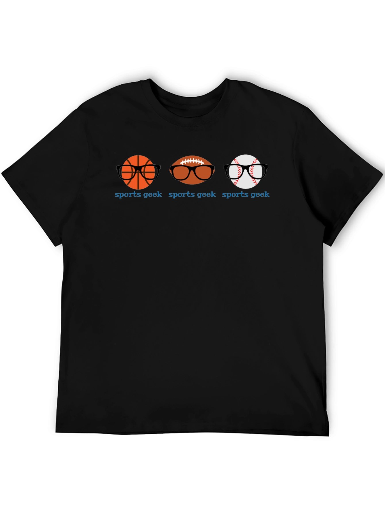 Sports Geek T-Shirt: Basketball Football Baseball Tee