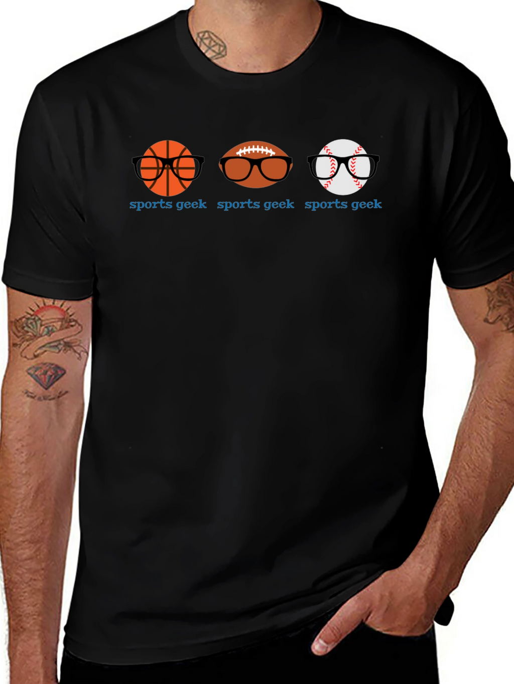 Sports Geek T-Shirt: Basketball Football Baseball Tee