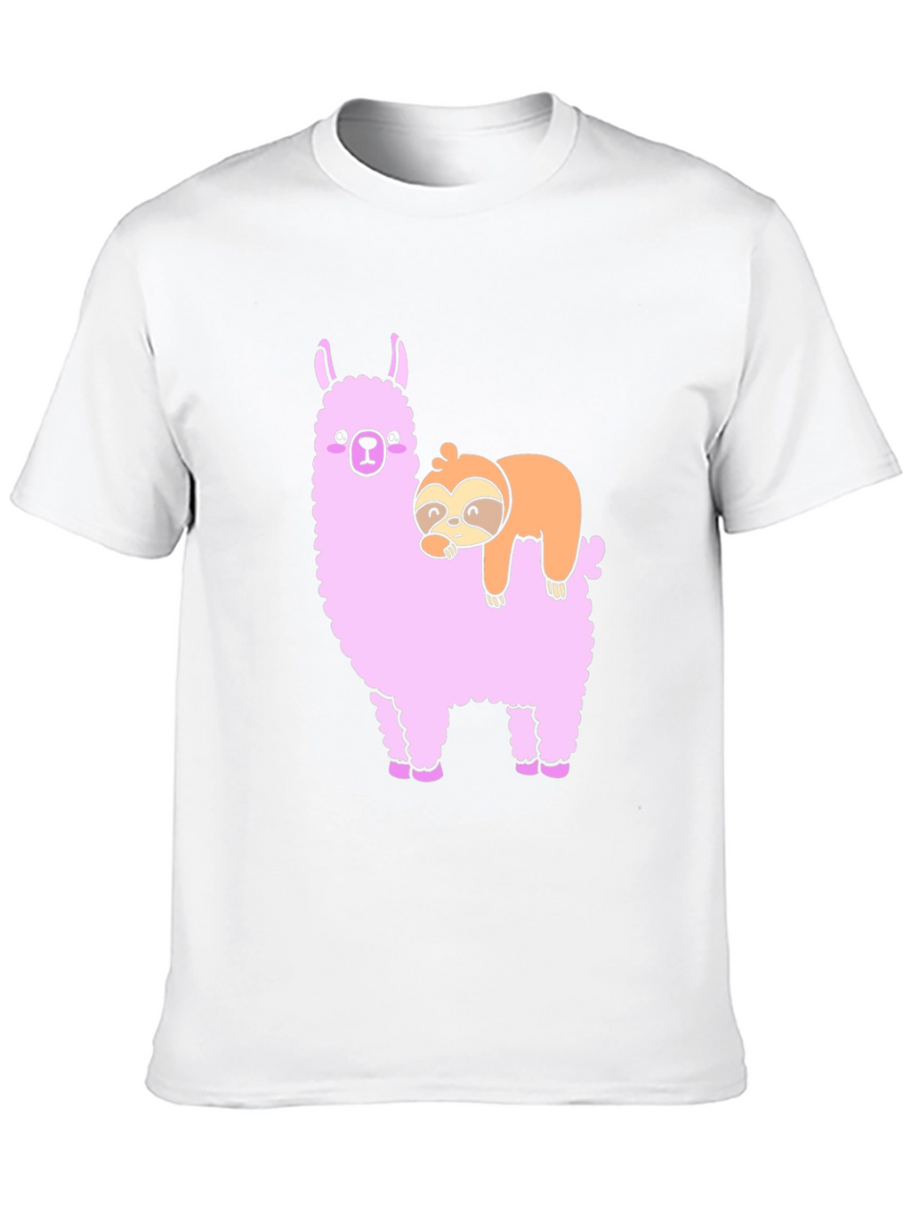 Llama Sloth Black T-Shirt