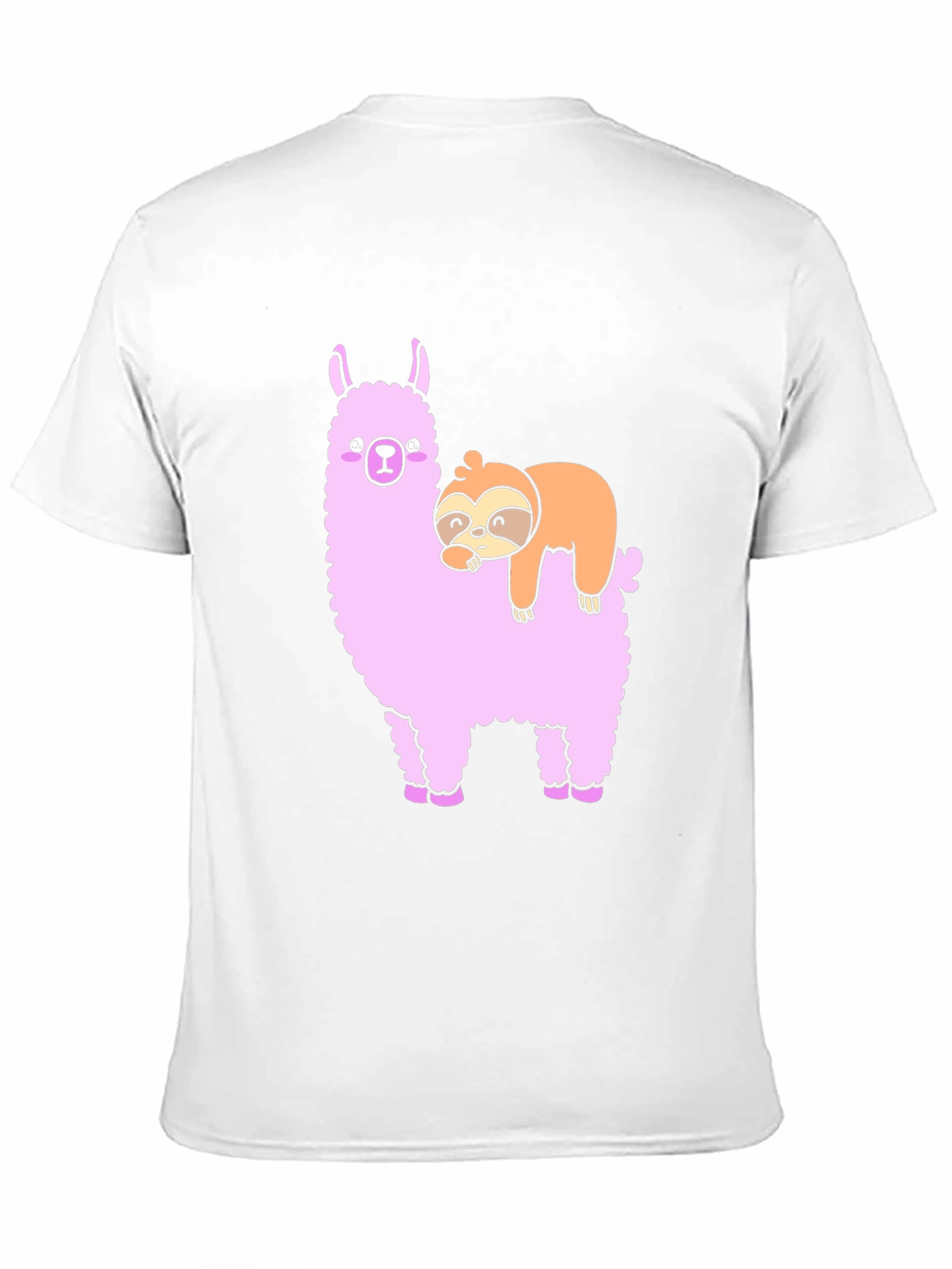 Llama Sloth Black T-Shirt