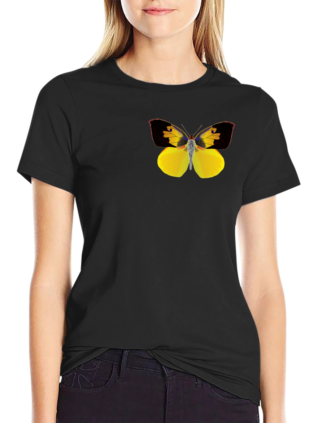 Butterfly Graphic Black T-Shirt