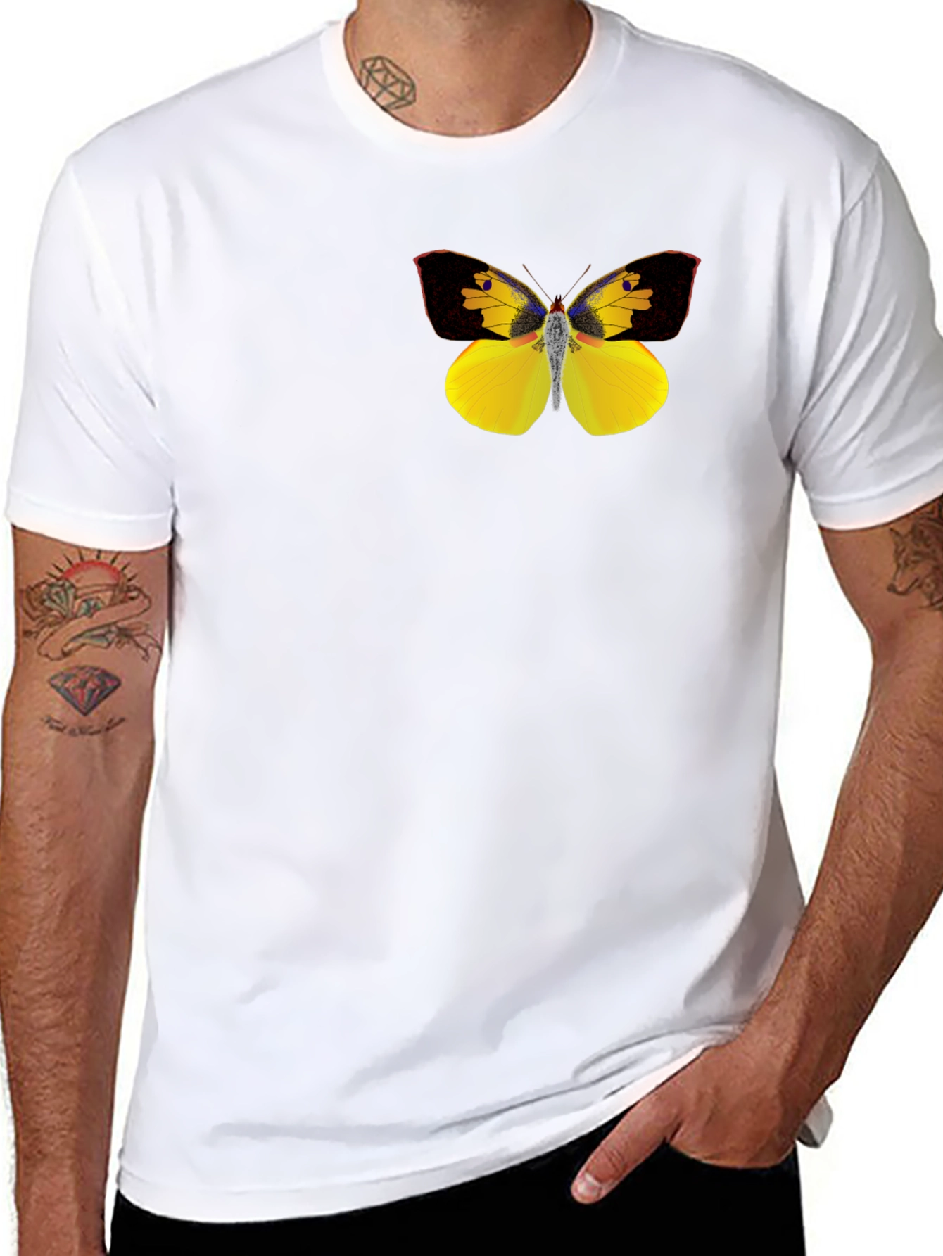 Butterfly Graphic Black T-Shirt