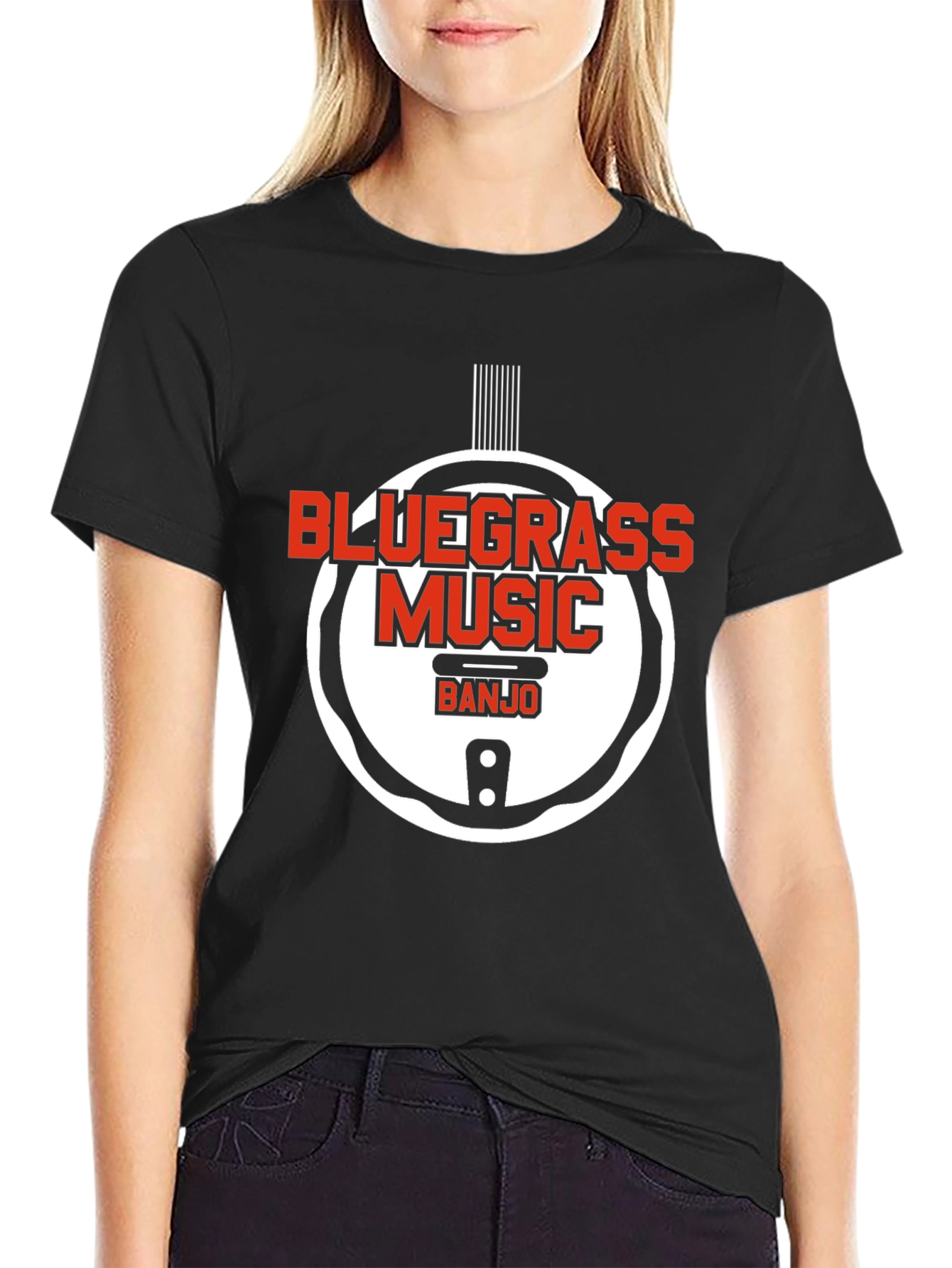 Bluegrass Music Banjo Graphic T-Shirt