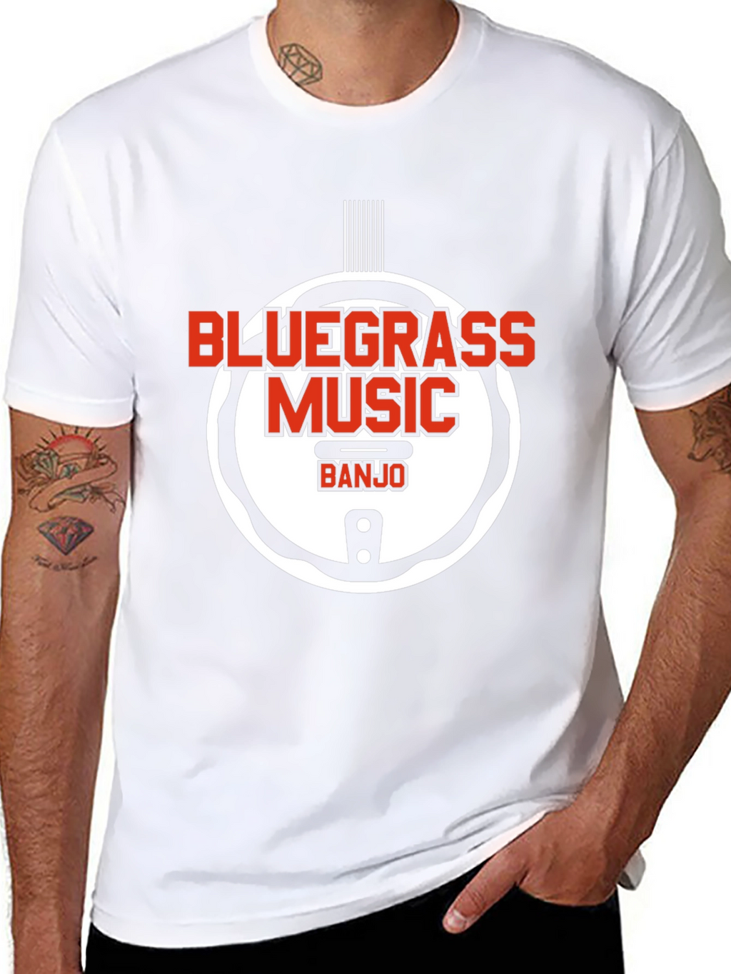 Bluegrass Music Banjo Graphic T-Shirt