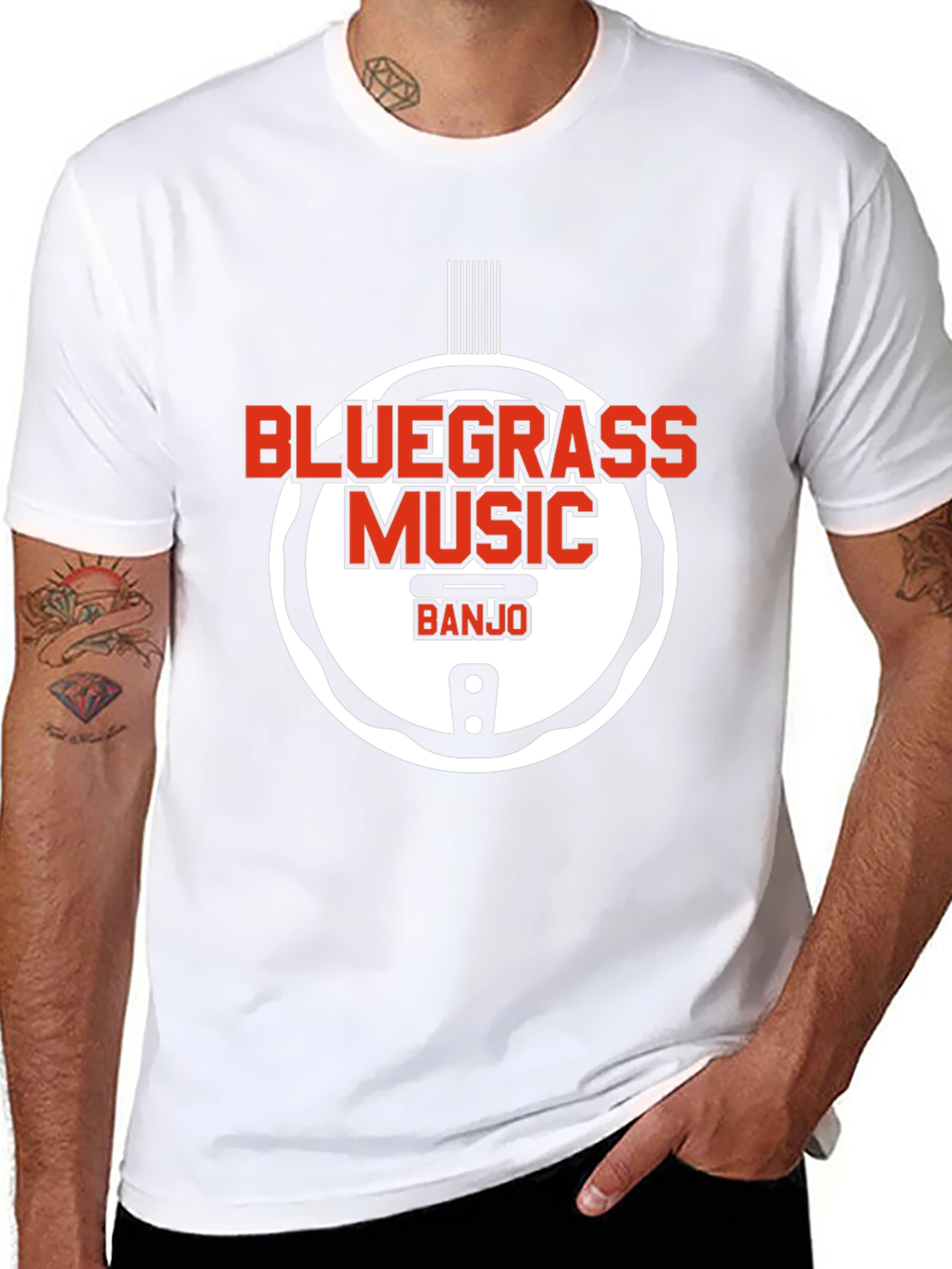 Bluegrass Music Banjo Graphic T-Shirt