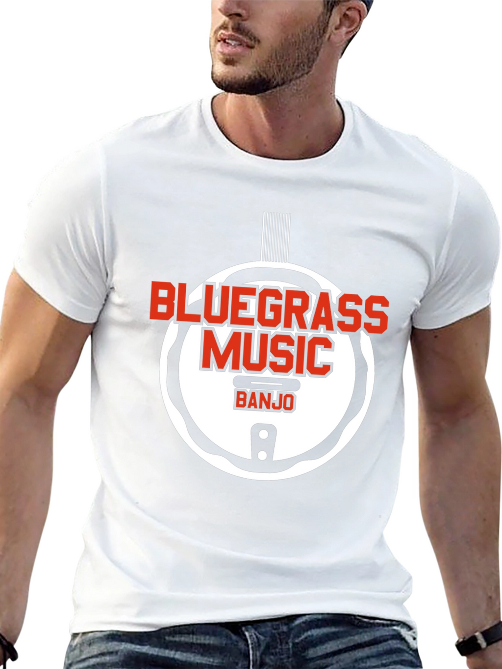 Bluegrass Music Banjo Graphic T-Shirt