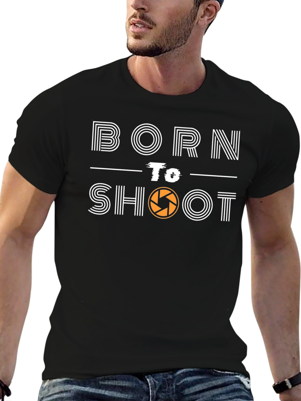 Born to Shoot Black Graphic Tee