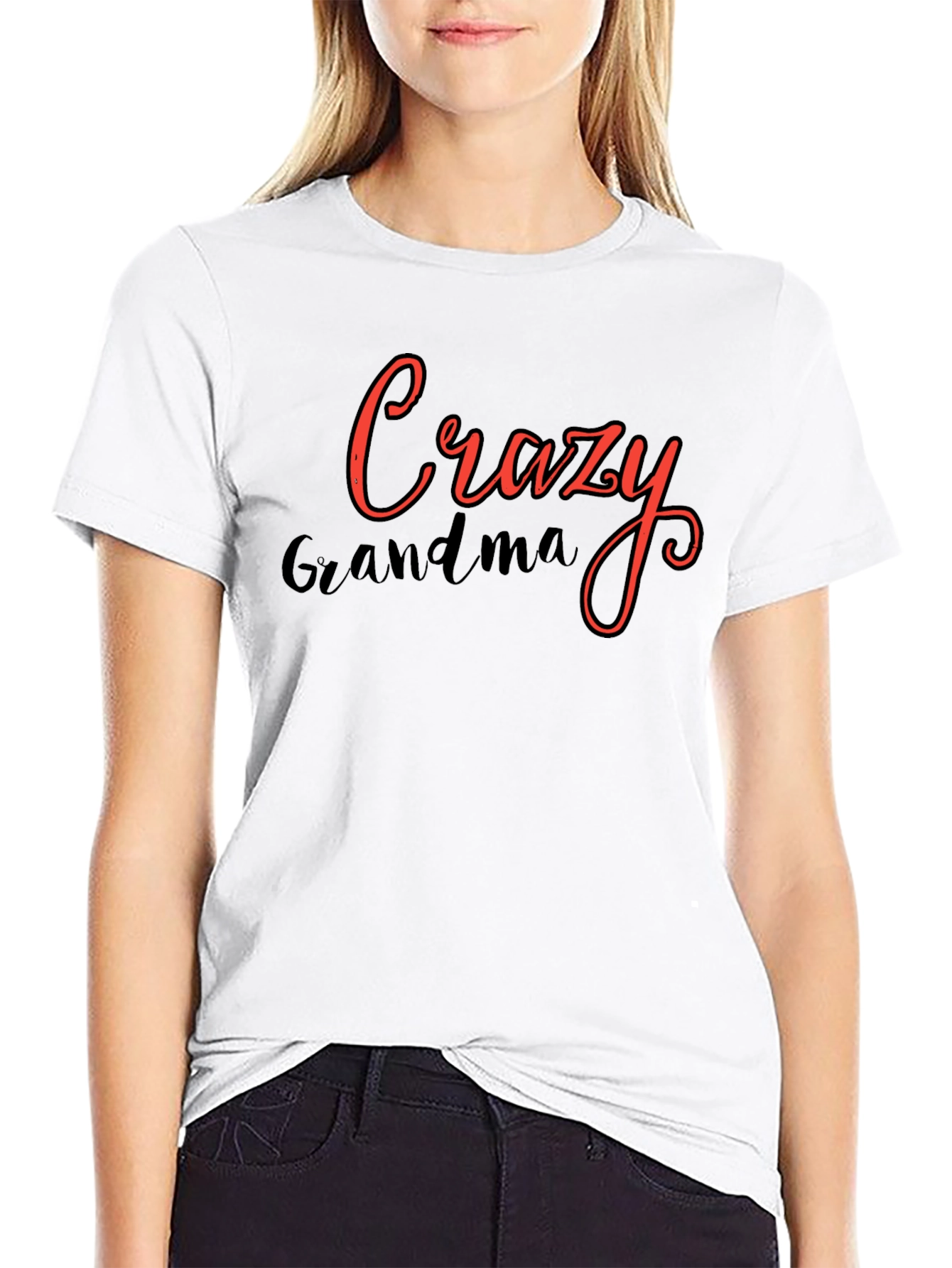 Crazy Grandma Tee - Novelty Graphic T-Shirt