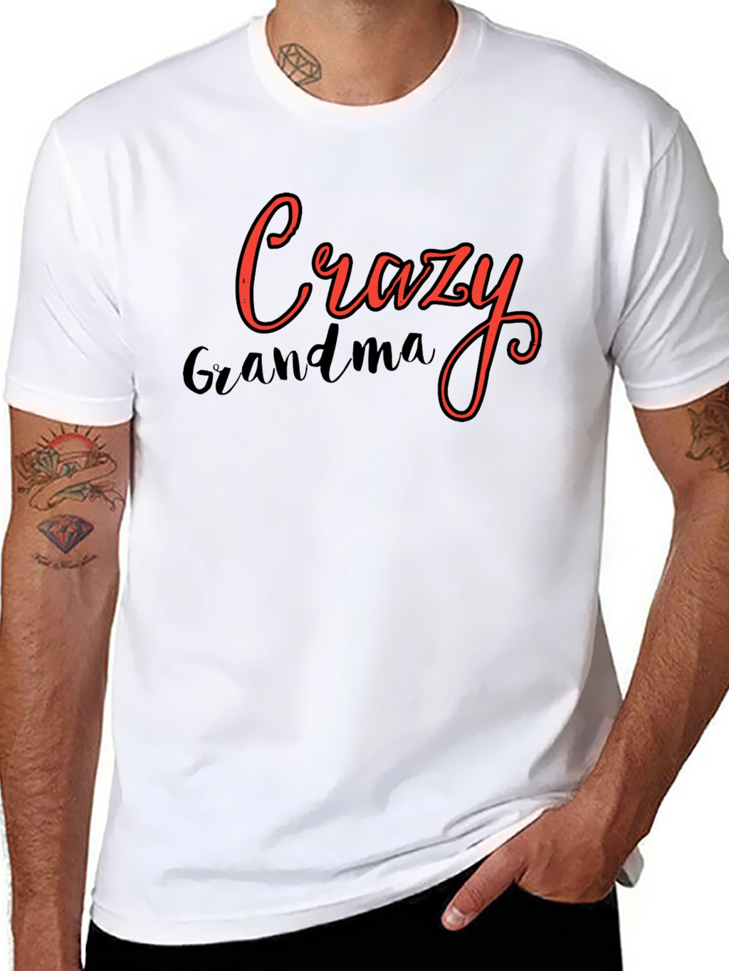 Crazy Grandma Tee - Novelty Graphic T-Shirt