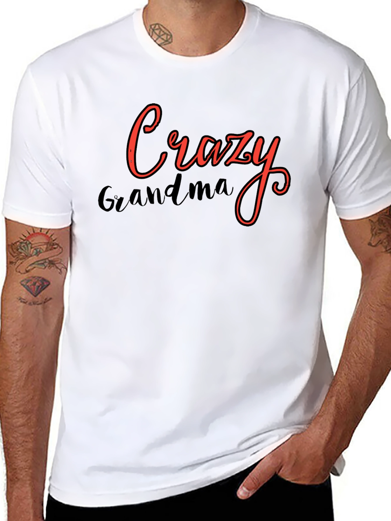 Crazy Grandma Tee - Novelty Graphic T-Shirt