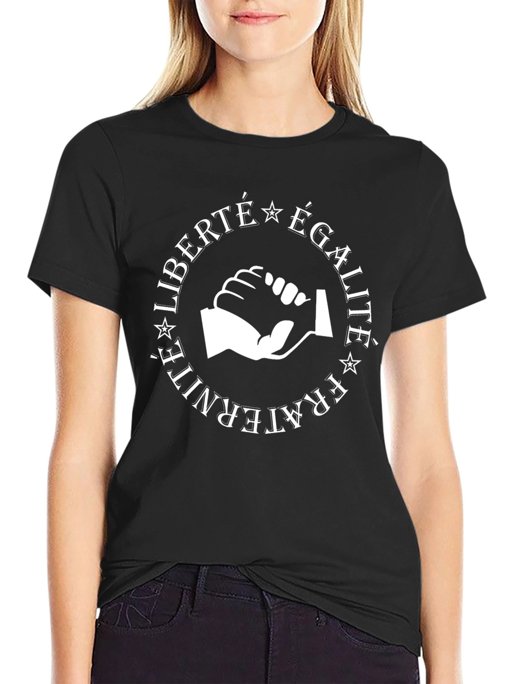 Liberté Égalité Fraternité Graphic Tee - Black