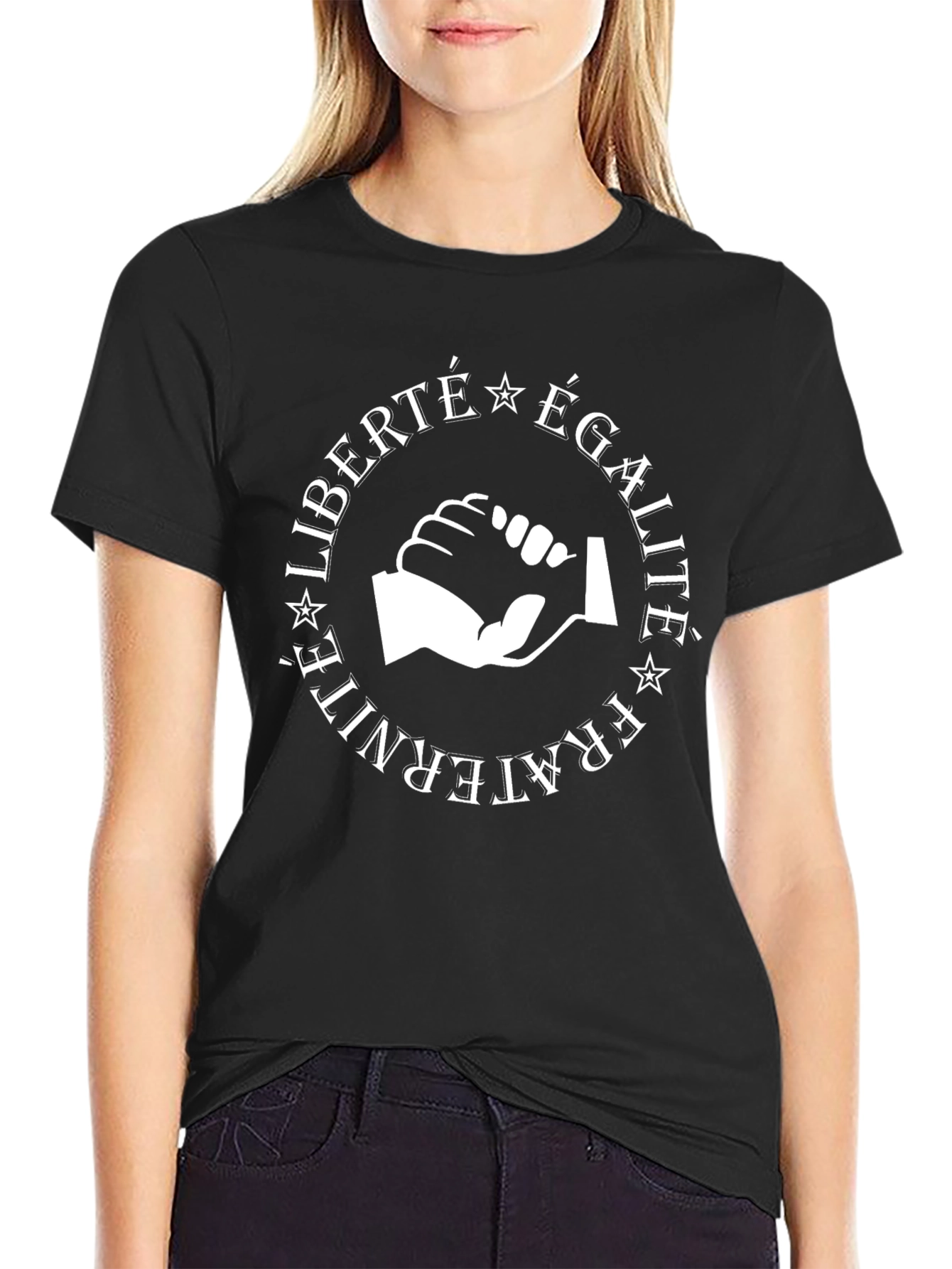 Liberté Égalité Fraternité Graphic Tee - Black
