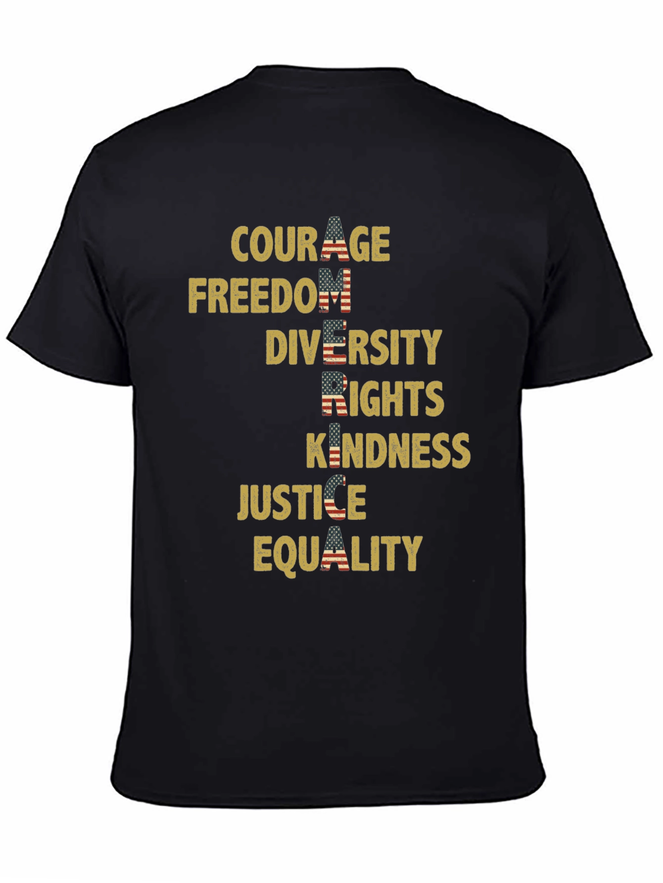Patriotic Values Graphic T-Shirt