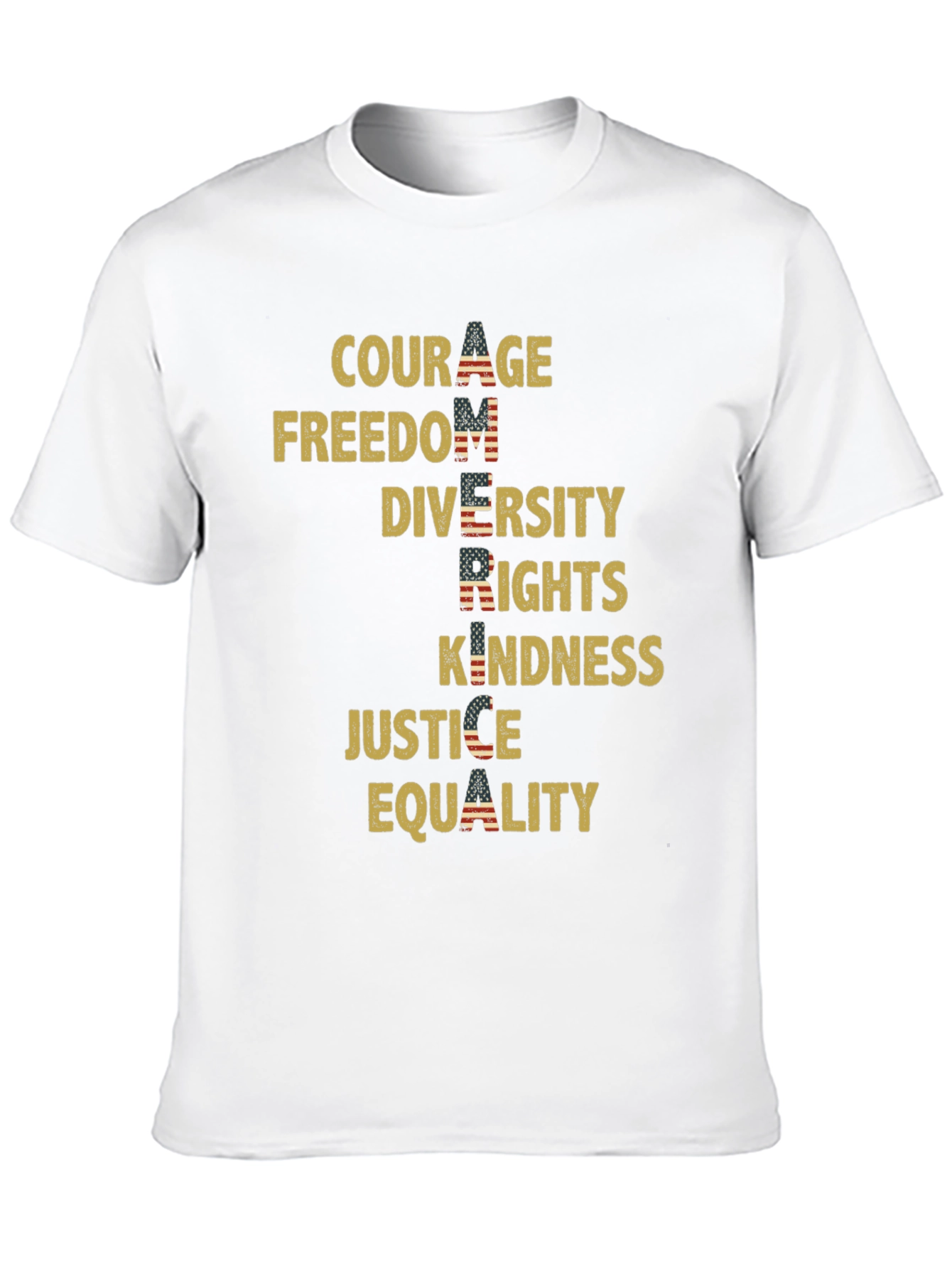 Patriotic Values Graphic T-Shirt