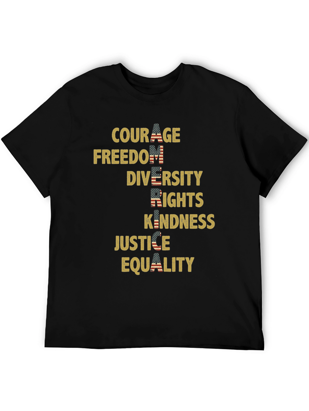 Patriotic Values Graphic T-Shirt