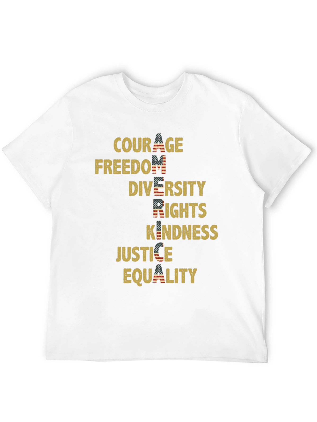 Patriotic Values Graphic T-Shirt