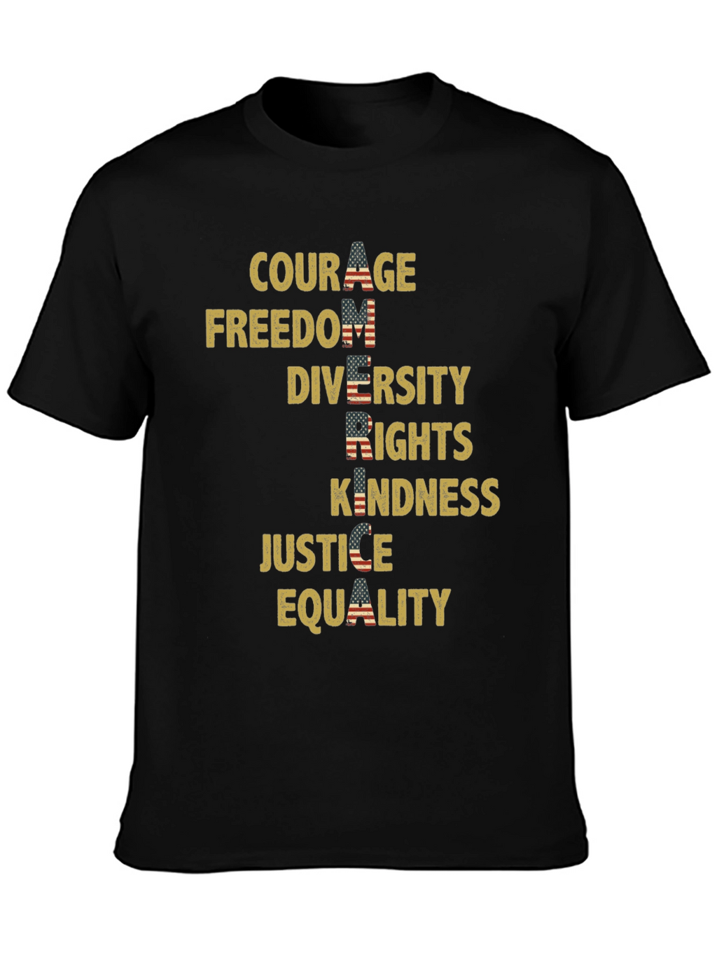 Patriotic Values Graphic T-Shirt