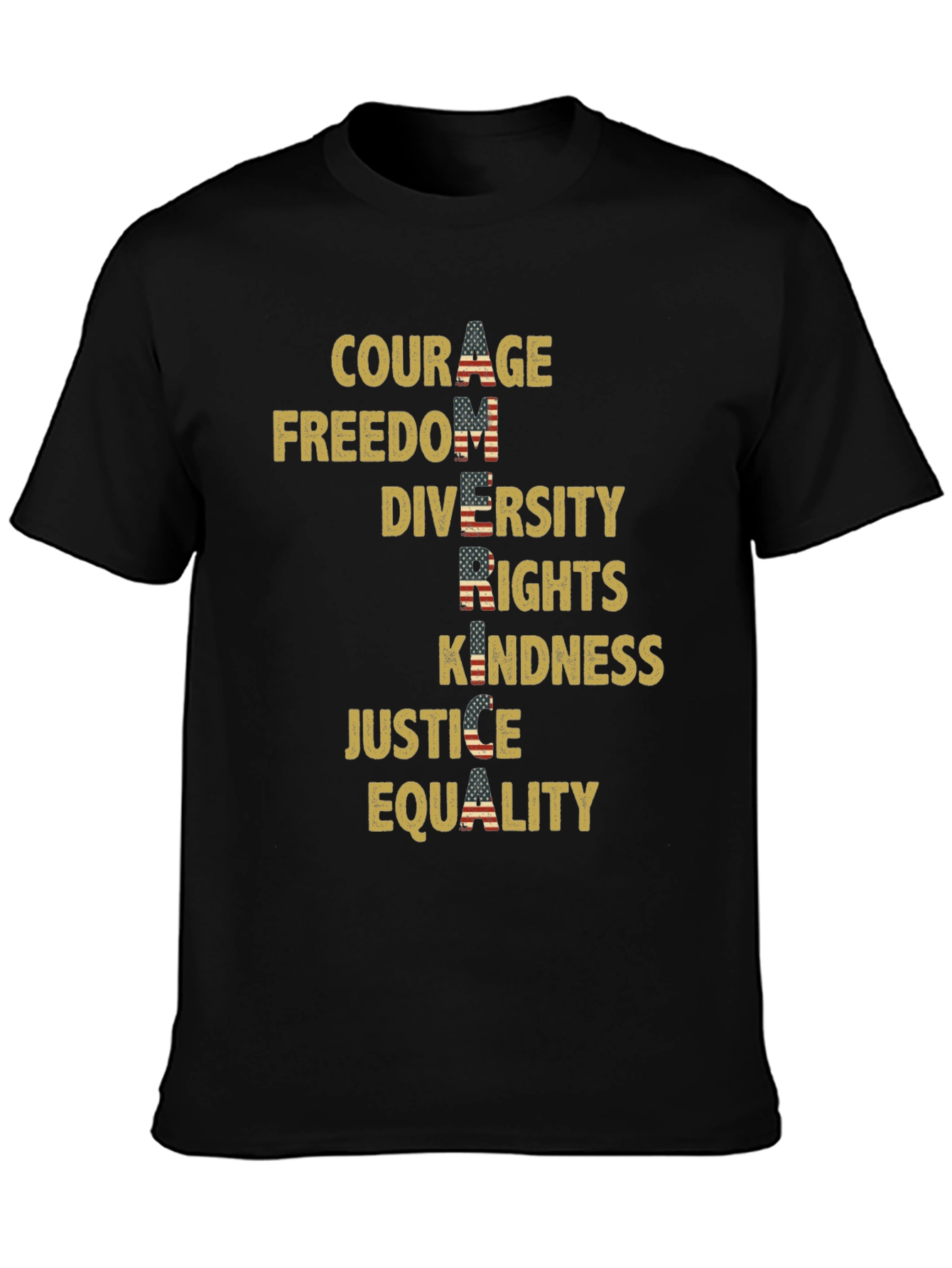 Patriotic Values Graphic T-Shirt