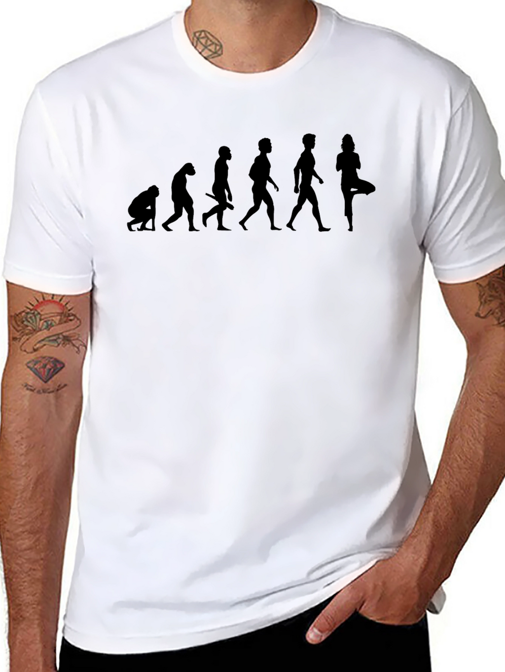 Evolution of Yoga T-Shirt: Funny Unisex Tee