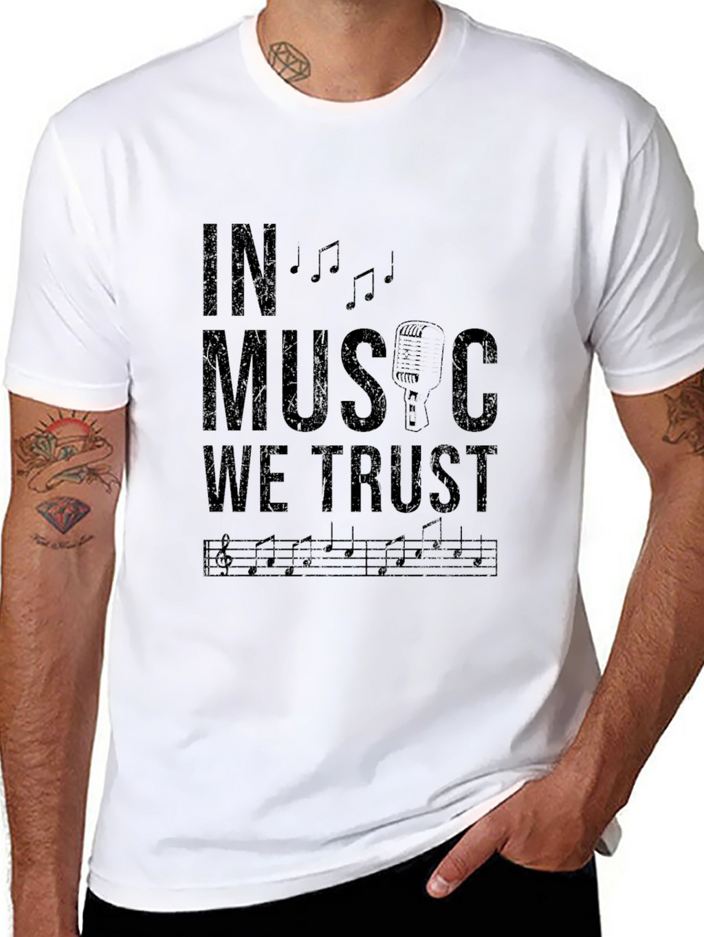 In Music We Trust Graphic T-Shirt