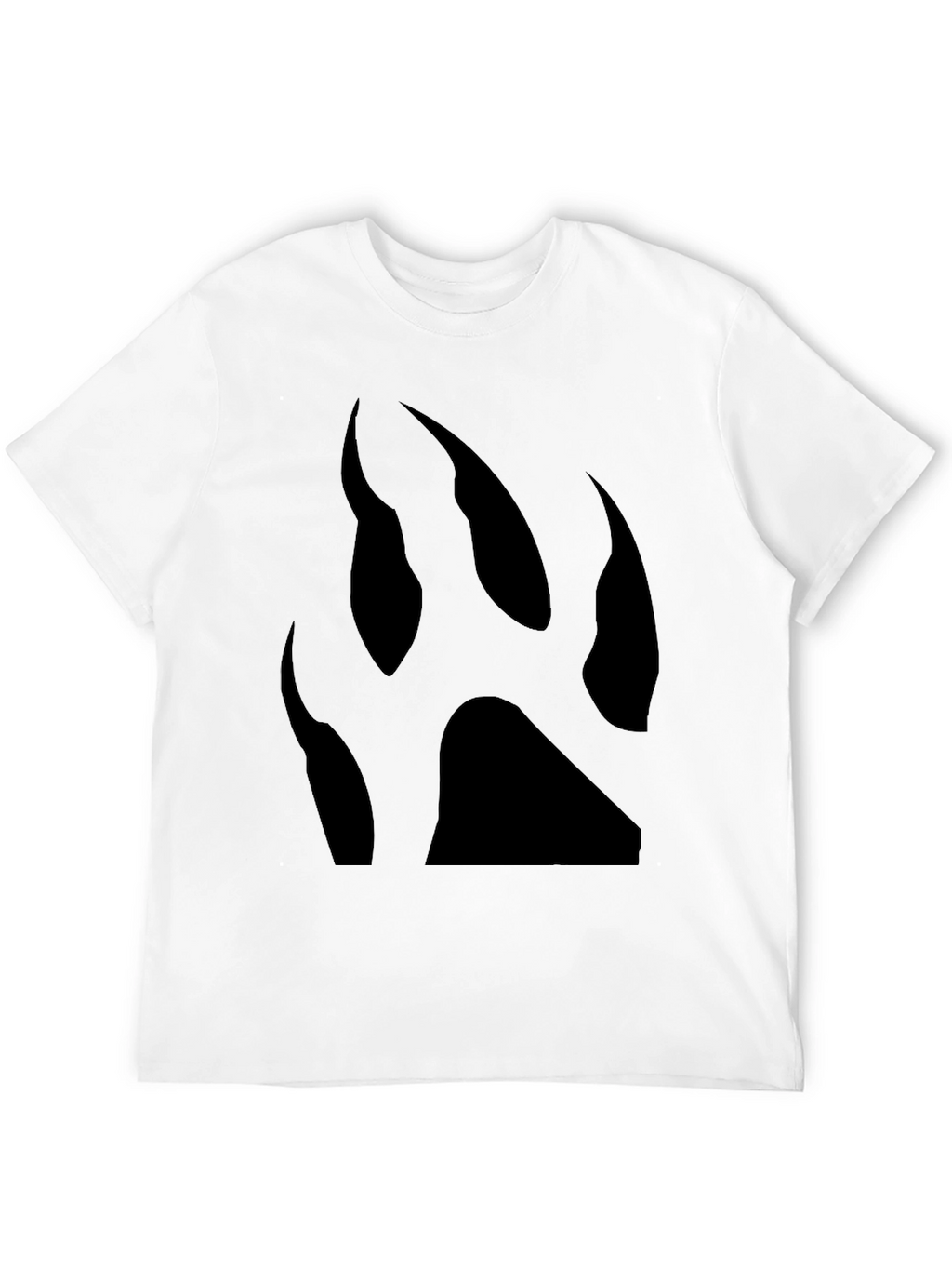 Black T-Shirt with Bear Claw Print