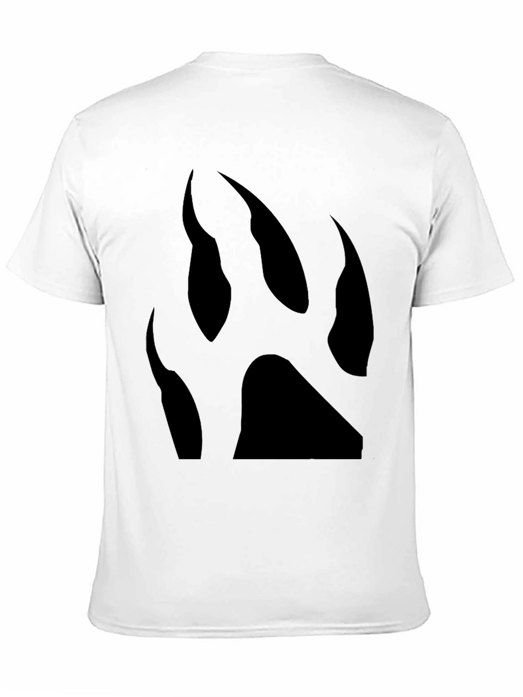 Black T-Shirt with Bear Claw Print