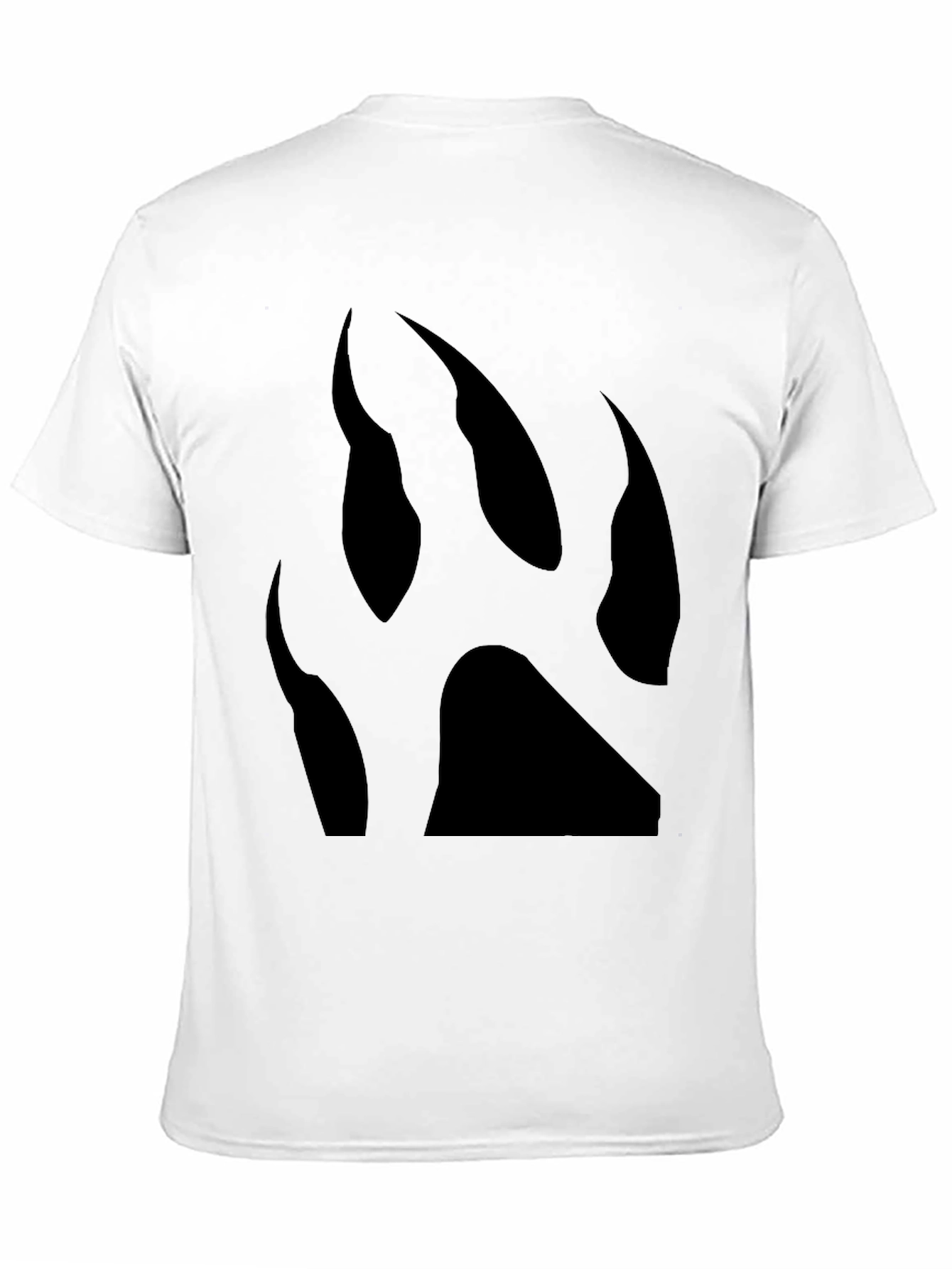 Black T-Shirt with Bear Claw Print