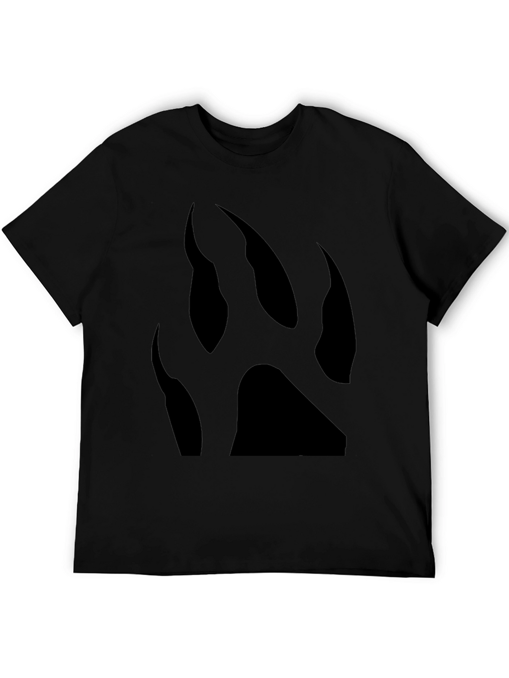 Black T-Shirt with Bear Claw Print