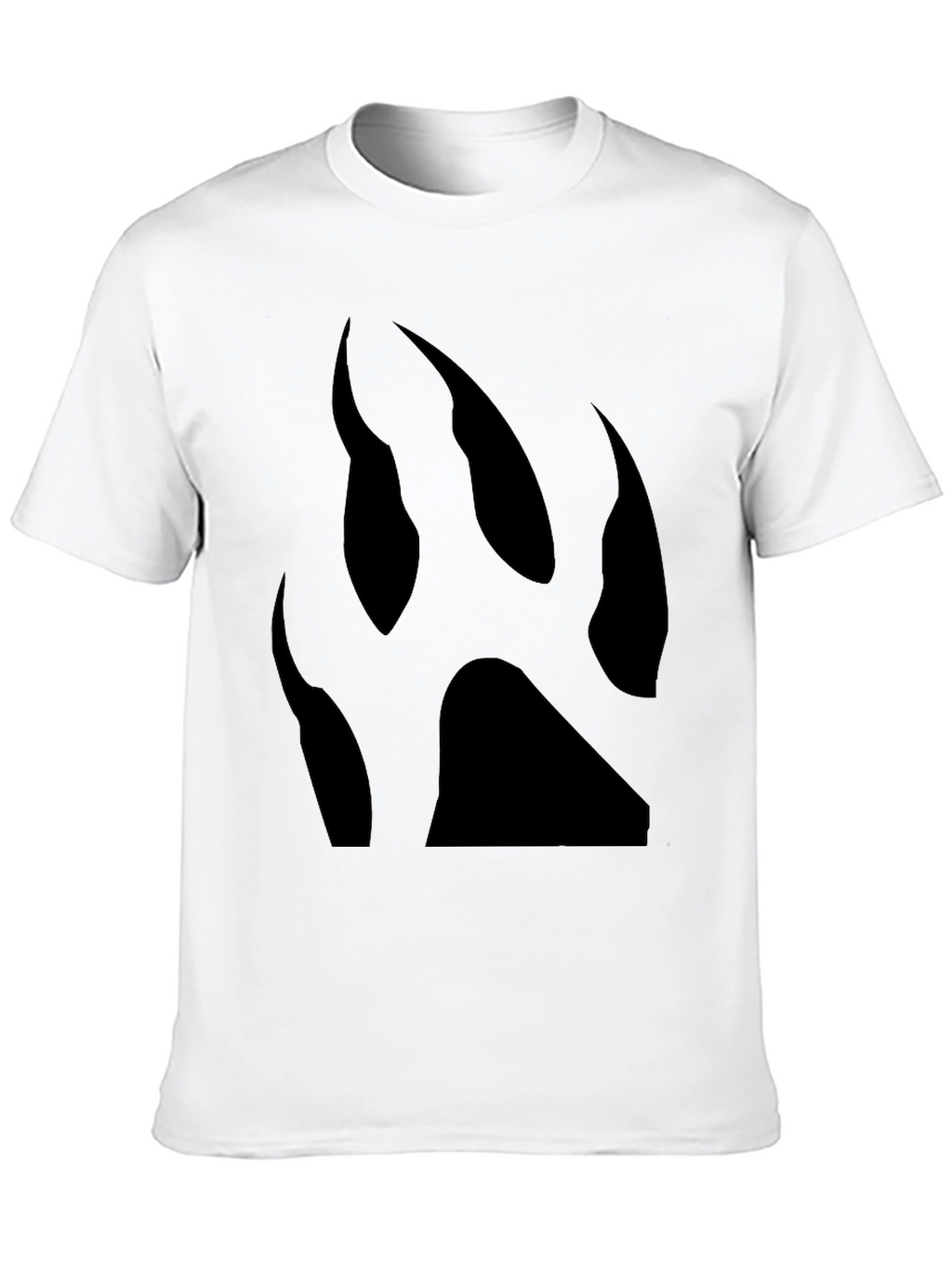 Black T-Shirt with Bear Claw Print