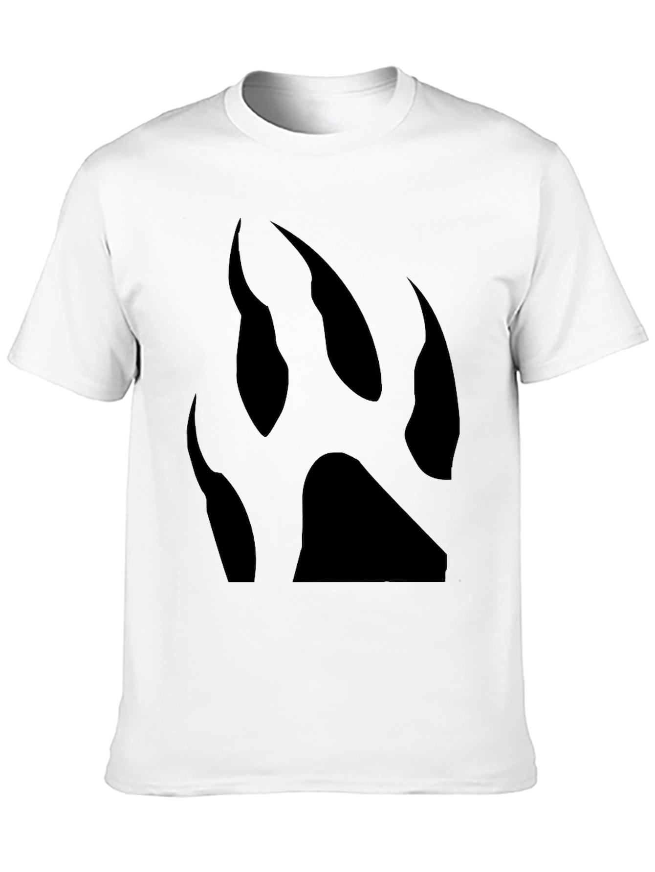 Black T-Shirt with Bear Claw Print