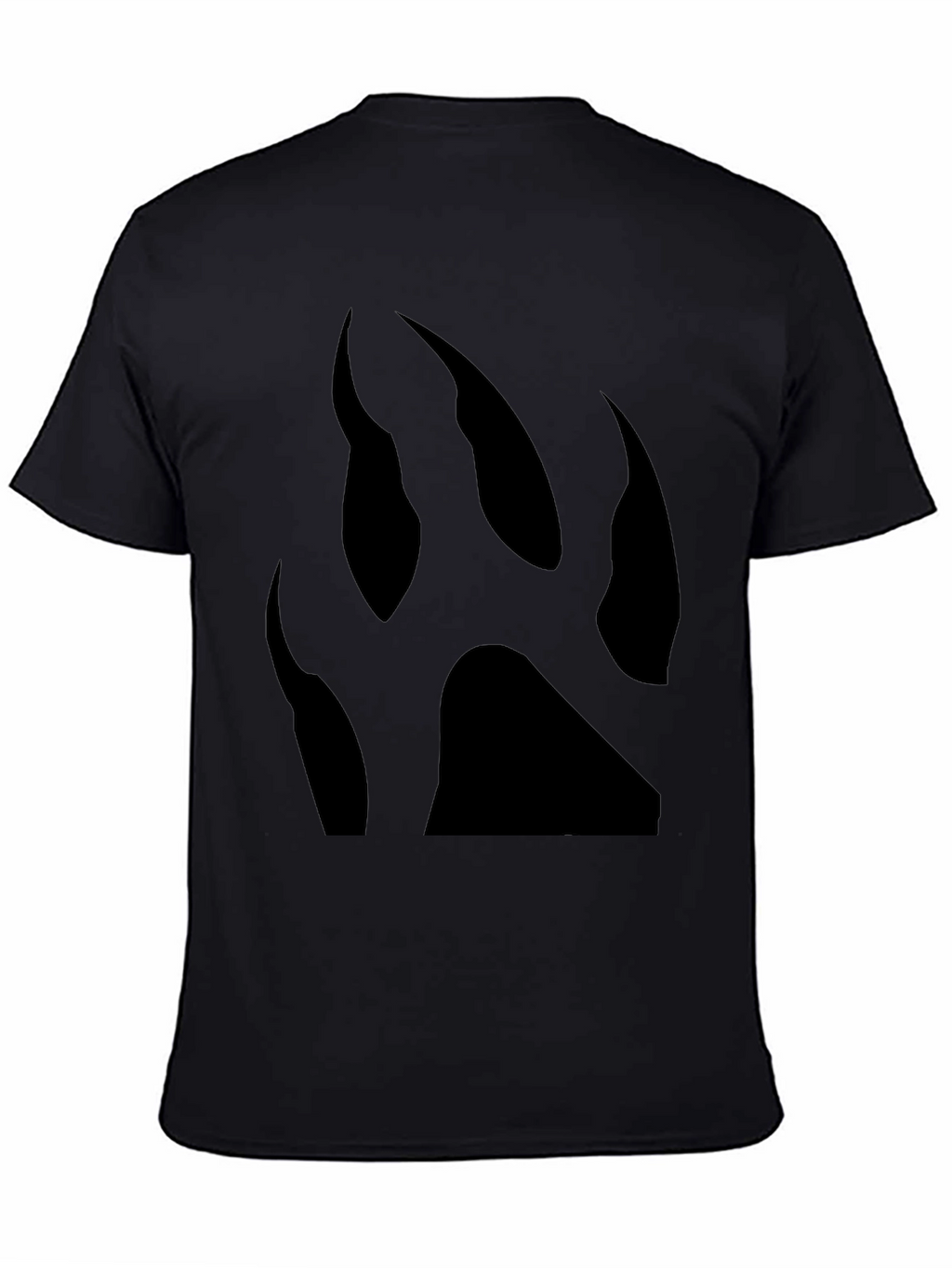 Black T-Shirt with Bear Claw Print