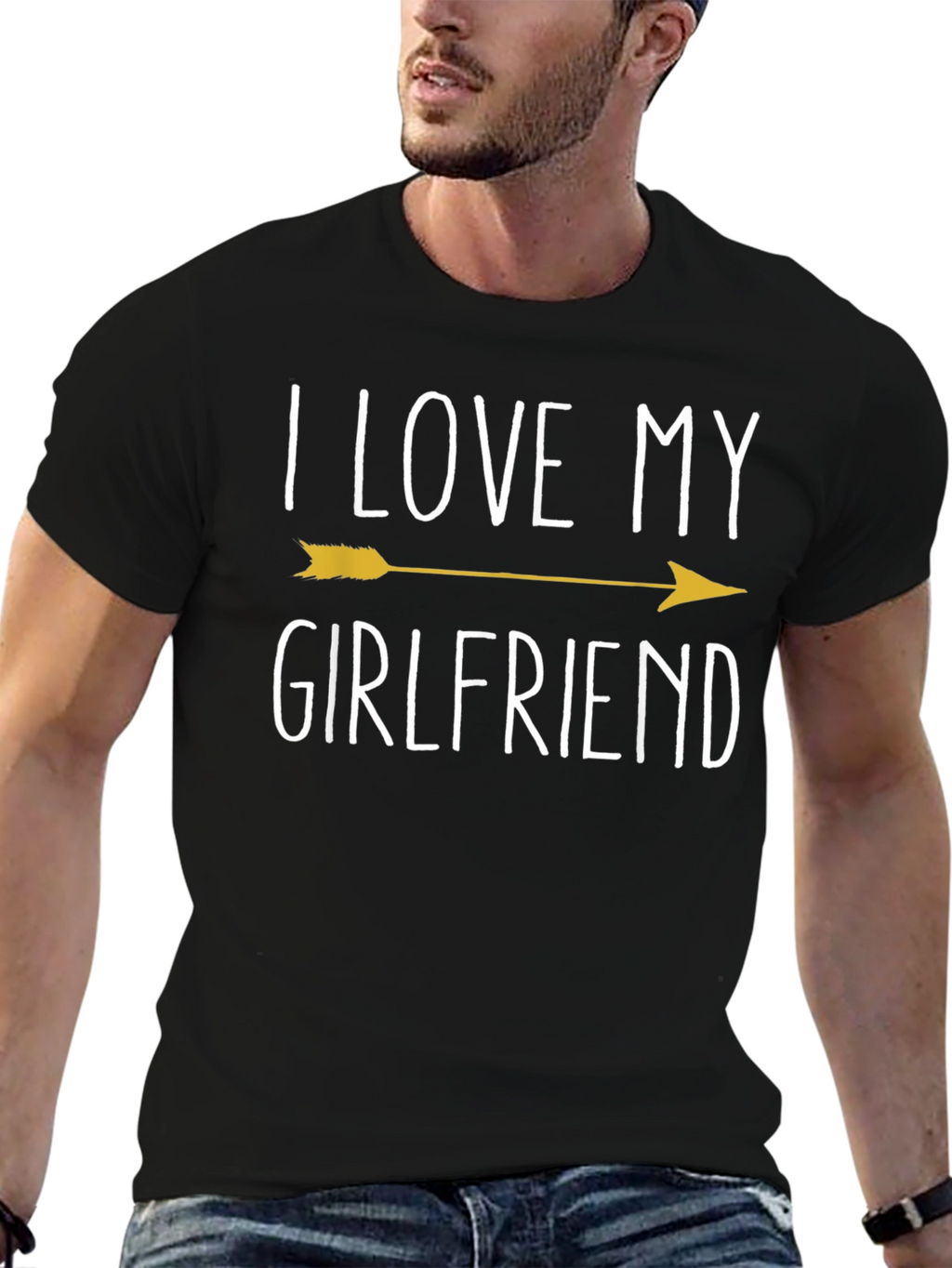 I Love My Girlfriend Arrow T-Shirt