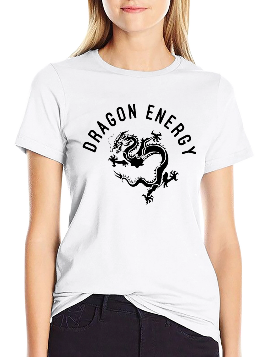 Dragon Energy Graphic Tee - Premium Black T-Shirt