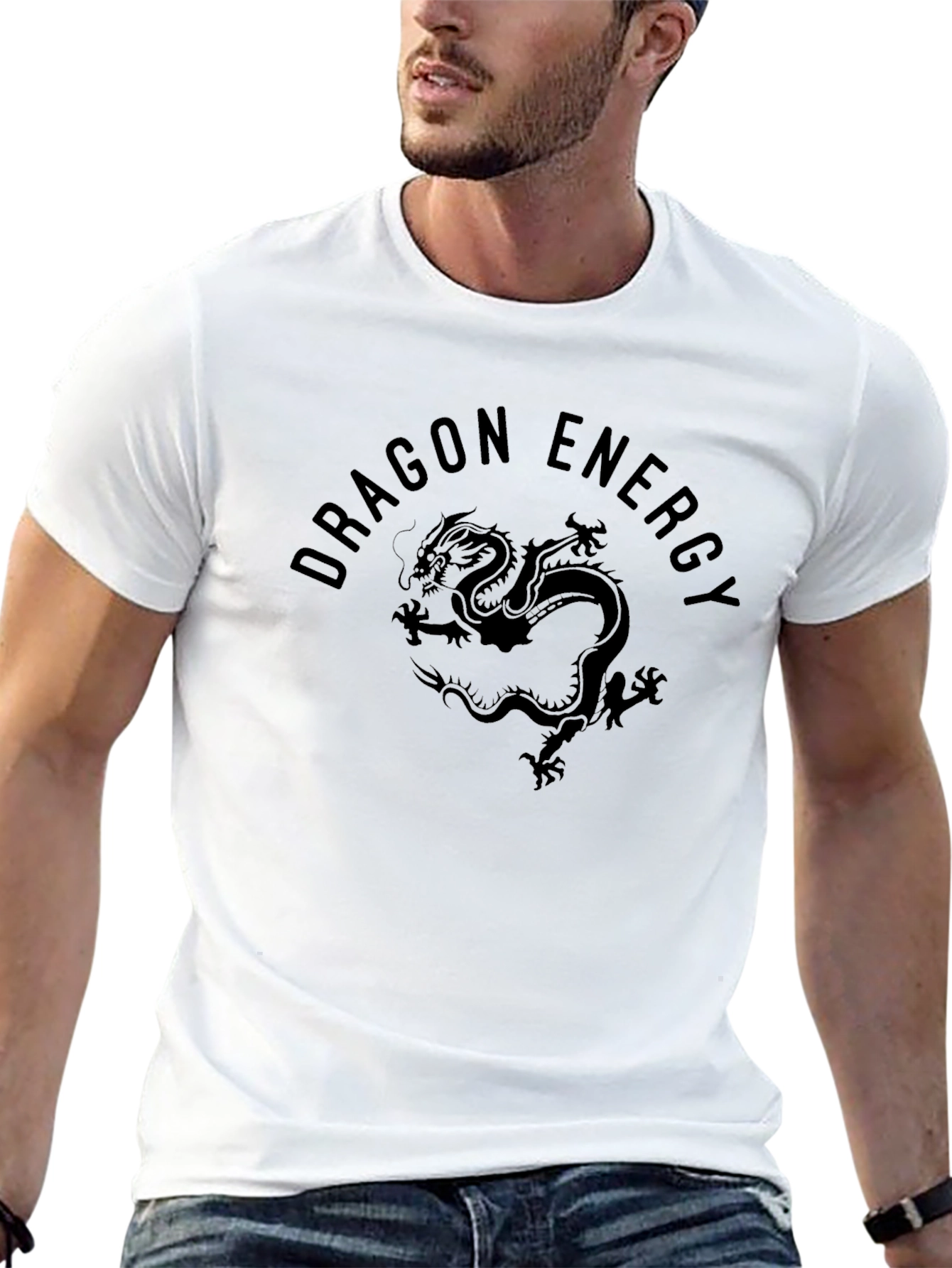 Dragon Energy Graphic Tee - Premium Black T-Shirt