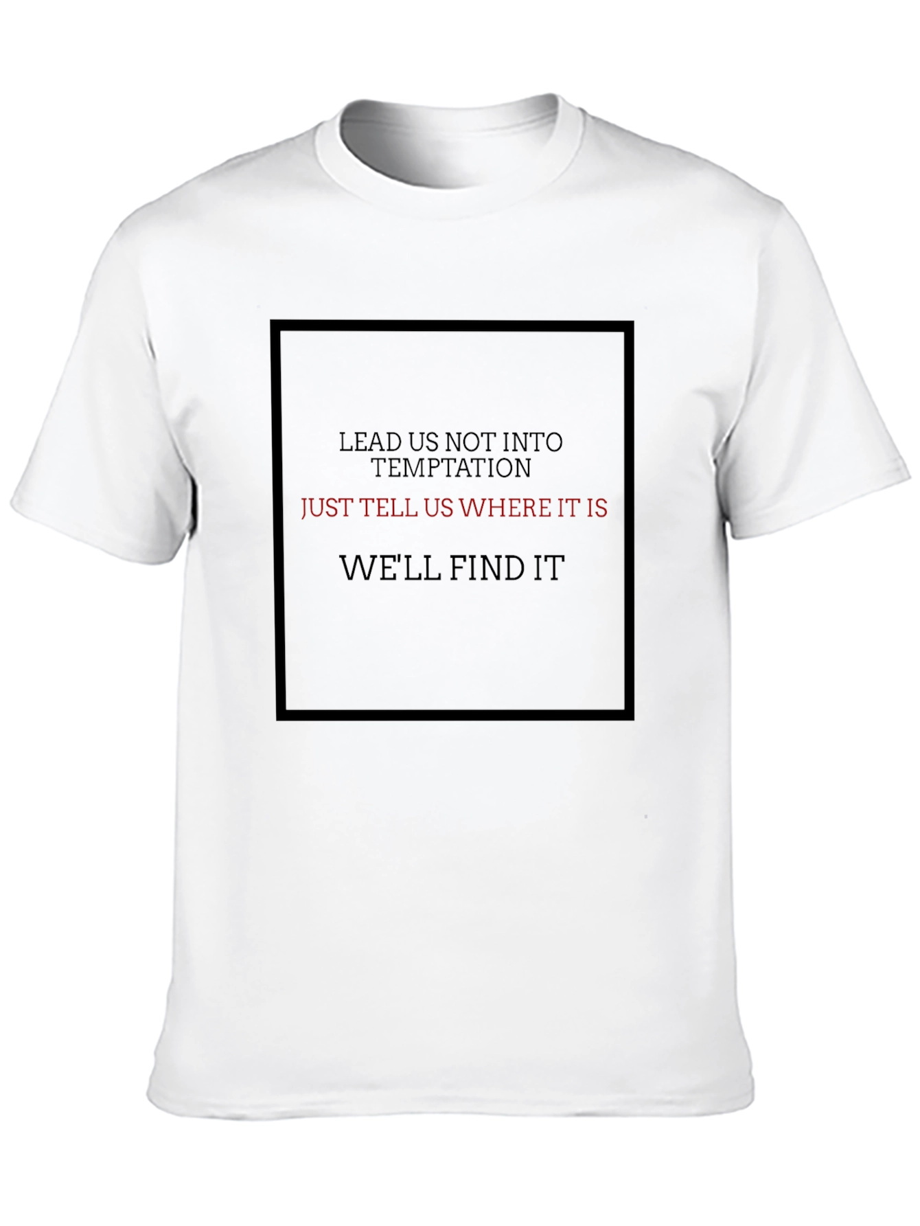Temptation Quote Graphic Tee - Black
