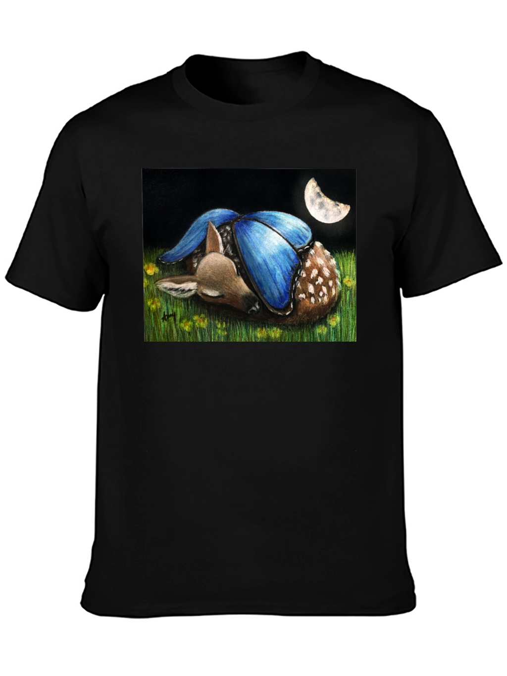 Fawn With Butterfly Wings Graphic Tee